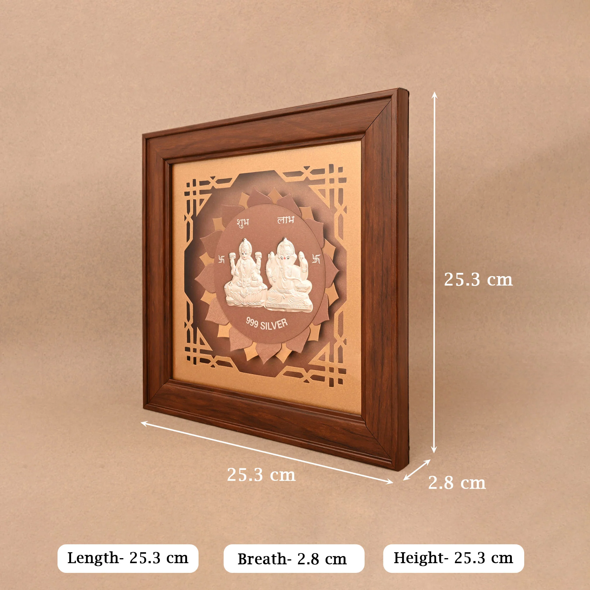 999 Silver Lakshmi Ganesh Frame - Image 5