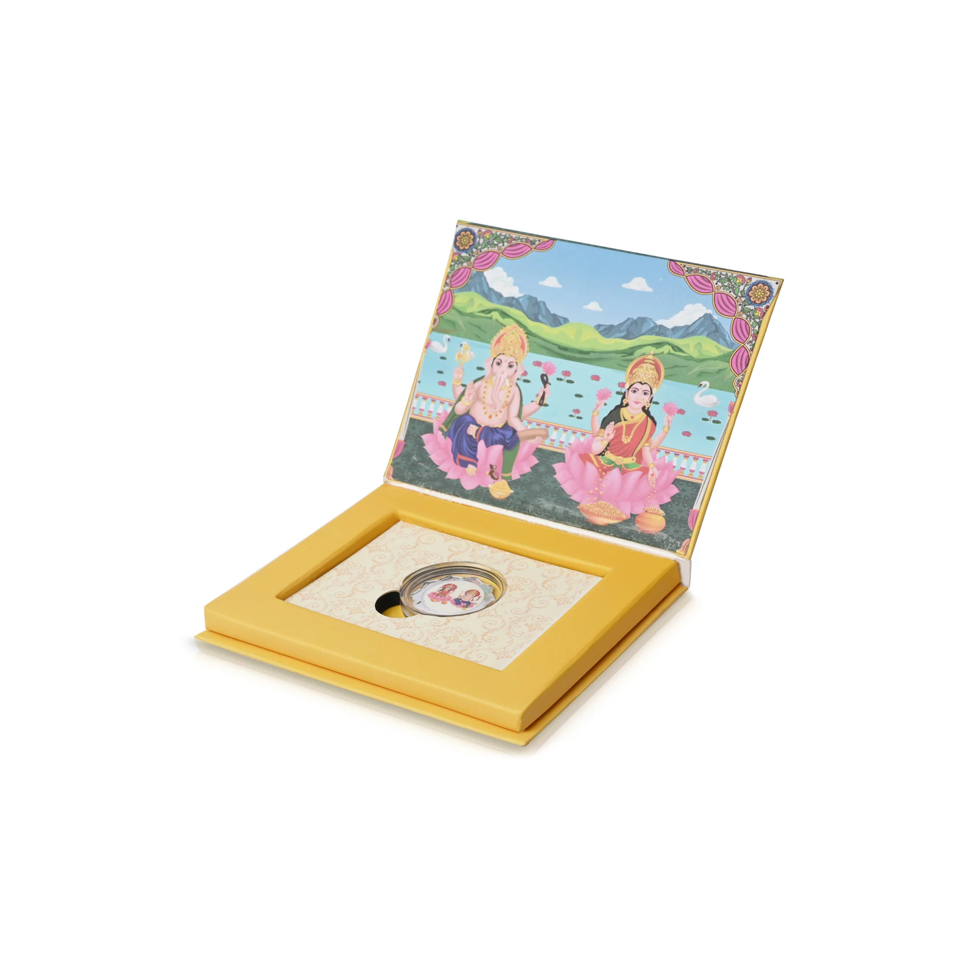 999 Silver Lakshmi Ganesha Coin Box - Image 4