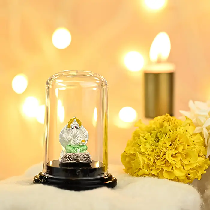 999 Silver Lord Ganesh Ji Murti - Image 3