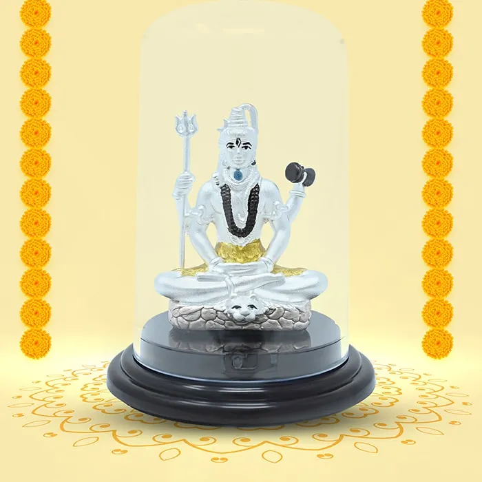 999 Silver Lord Shiva Aura Idol - Image 3