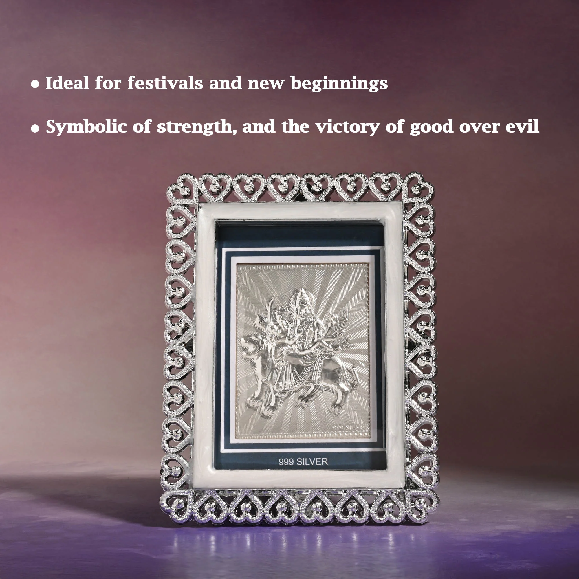 999 Silver Maa Durga Frame - Image 2