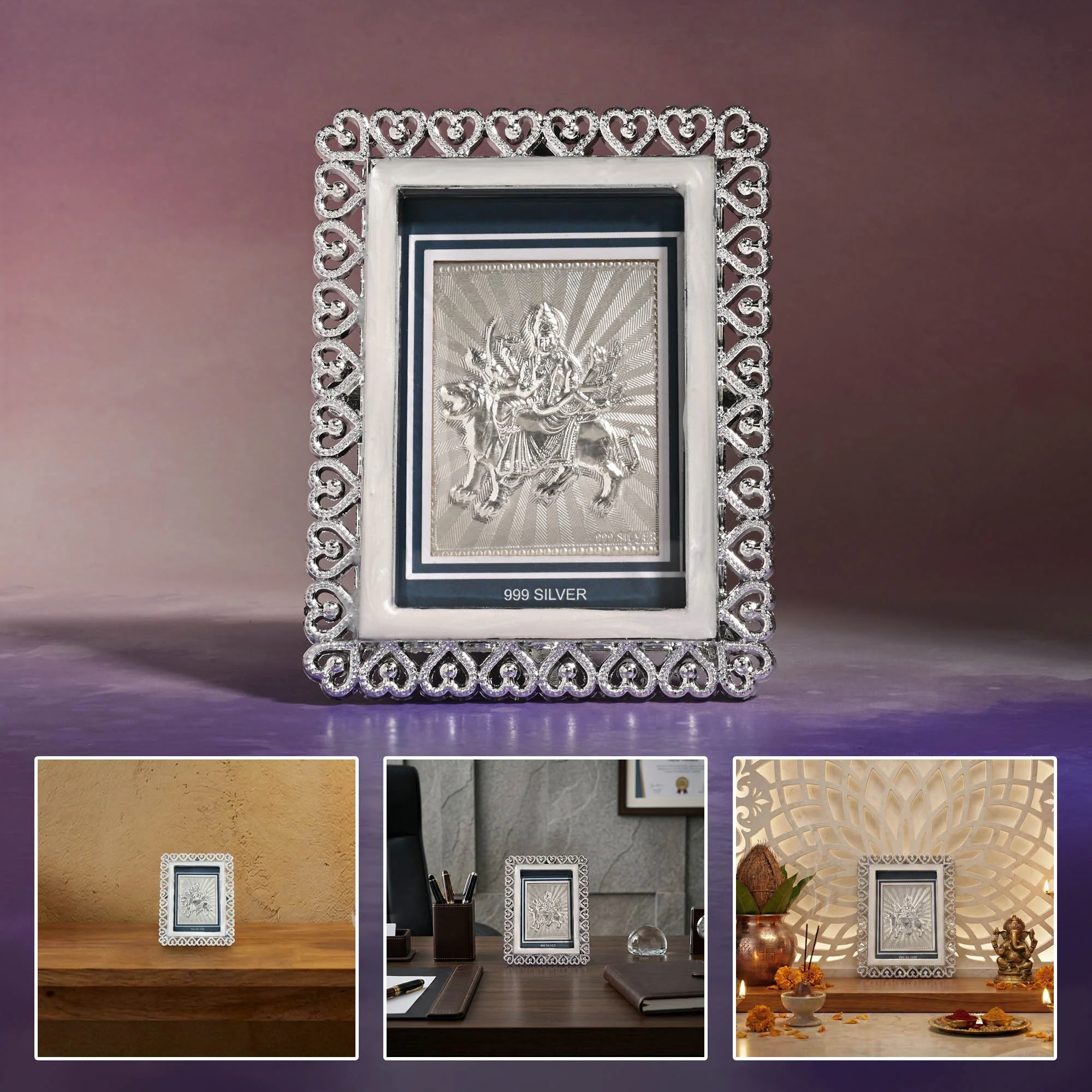 999 Silver Maa Durga Frame - Image 6