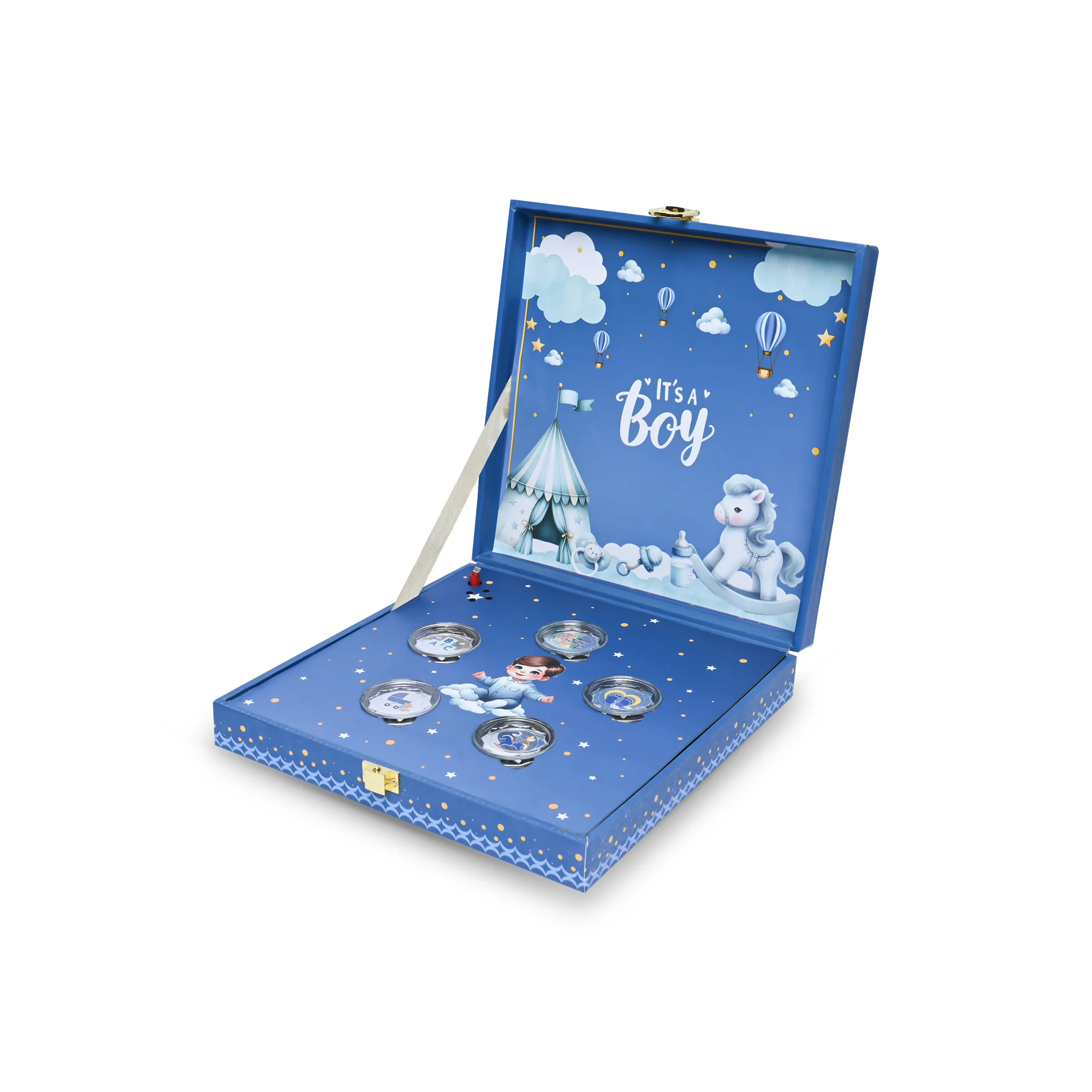 999 Silver Musical Baby Boy Coin Box (5 Coins) - Image 5