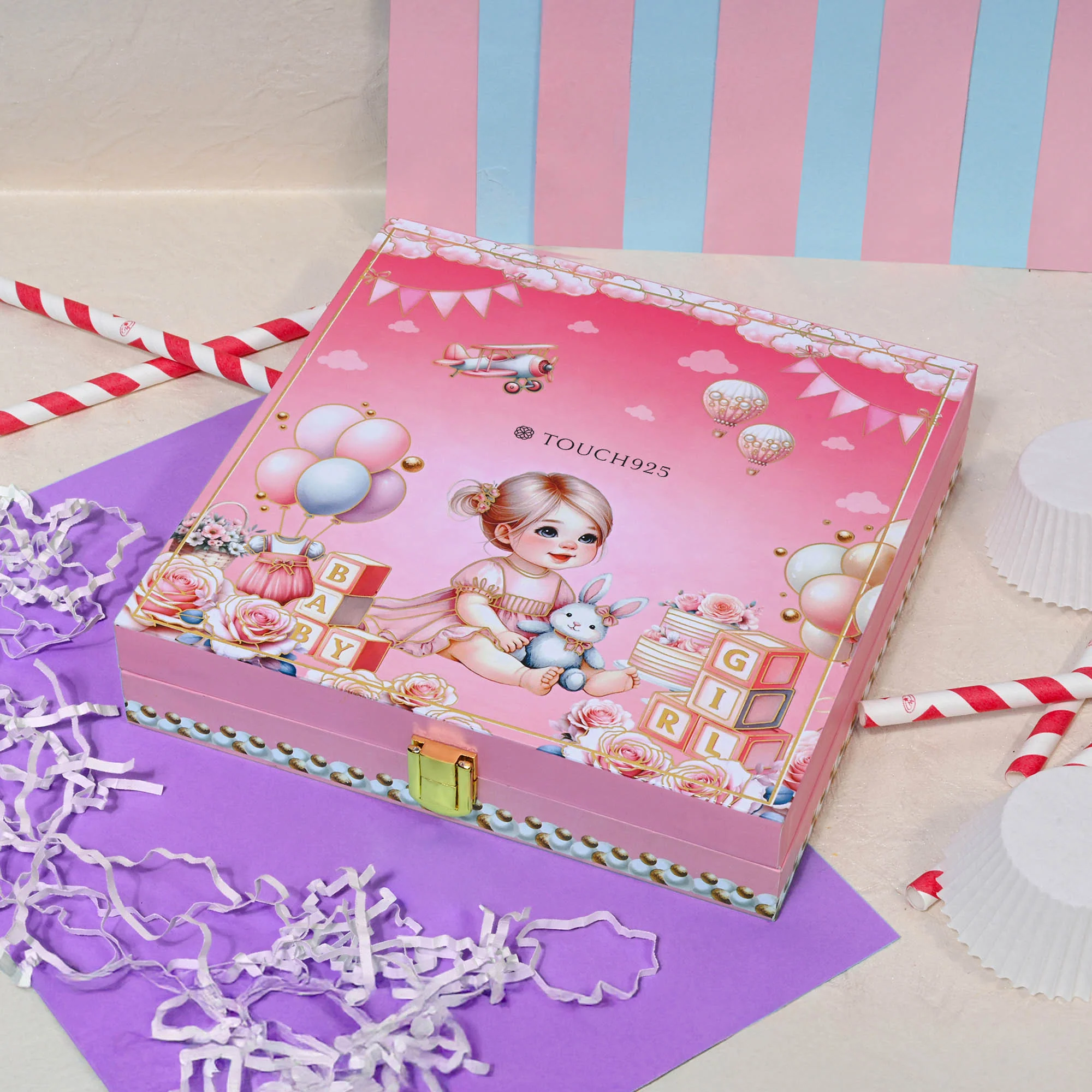 999 Silver Musical Baby Girl Coin Box (5 Coins) - Image 3