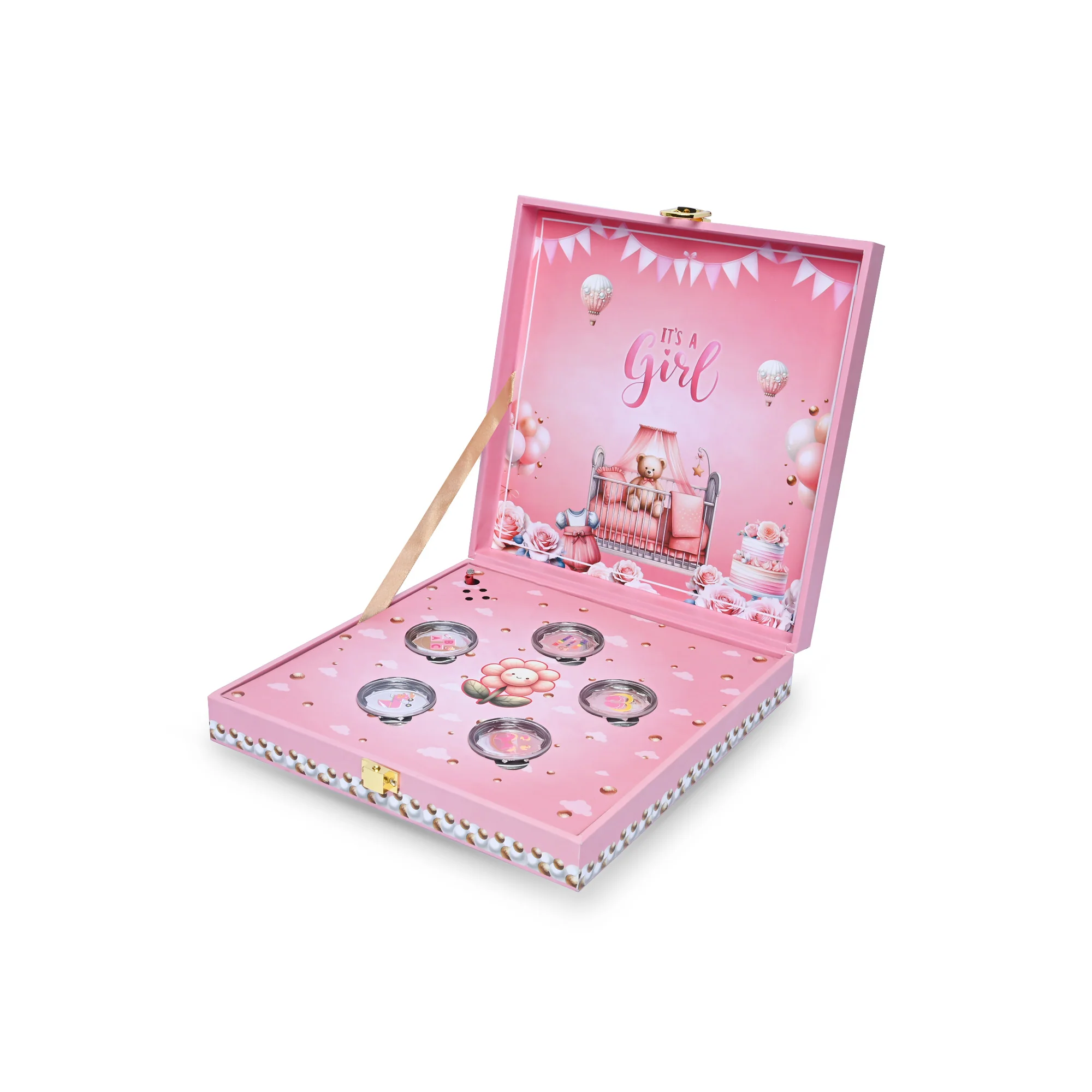 999 Silver Musical Baby Girl Coin Box (5 Coins) - Image 5
