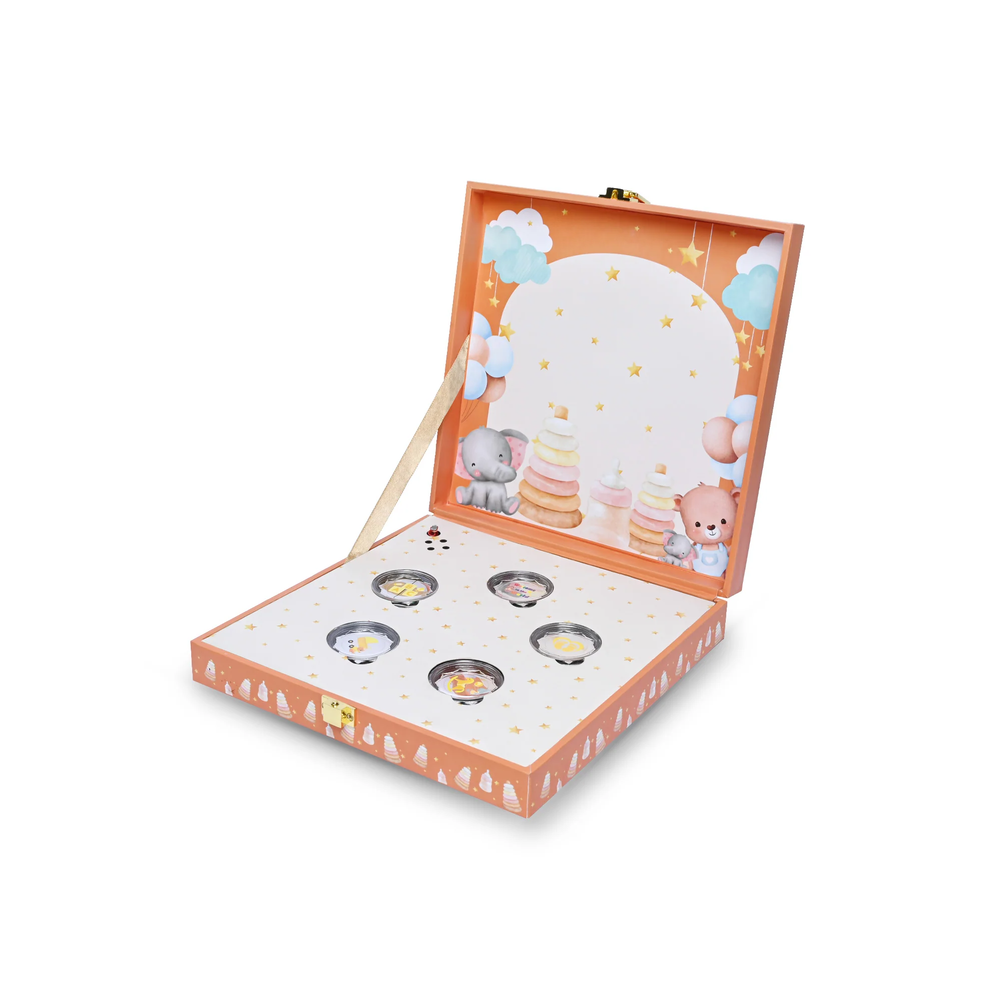 999 Silver Musical Welcome Baby Coin Box (5 Coins) - Image 6