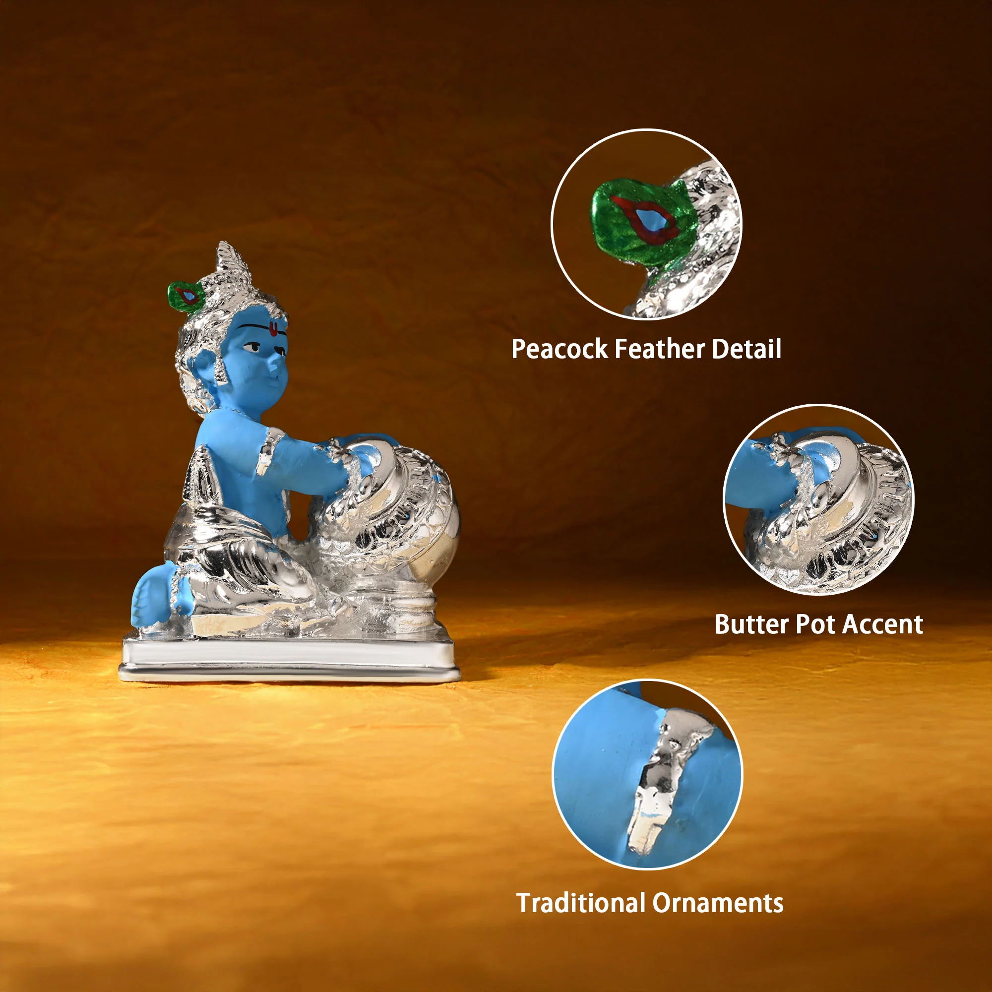999 Silver Plated Bal Gopal Idol - Image 3