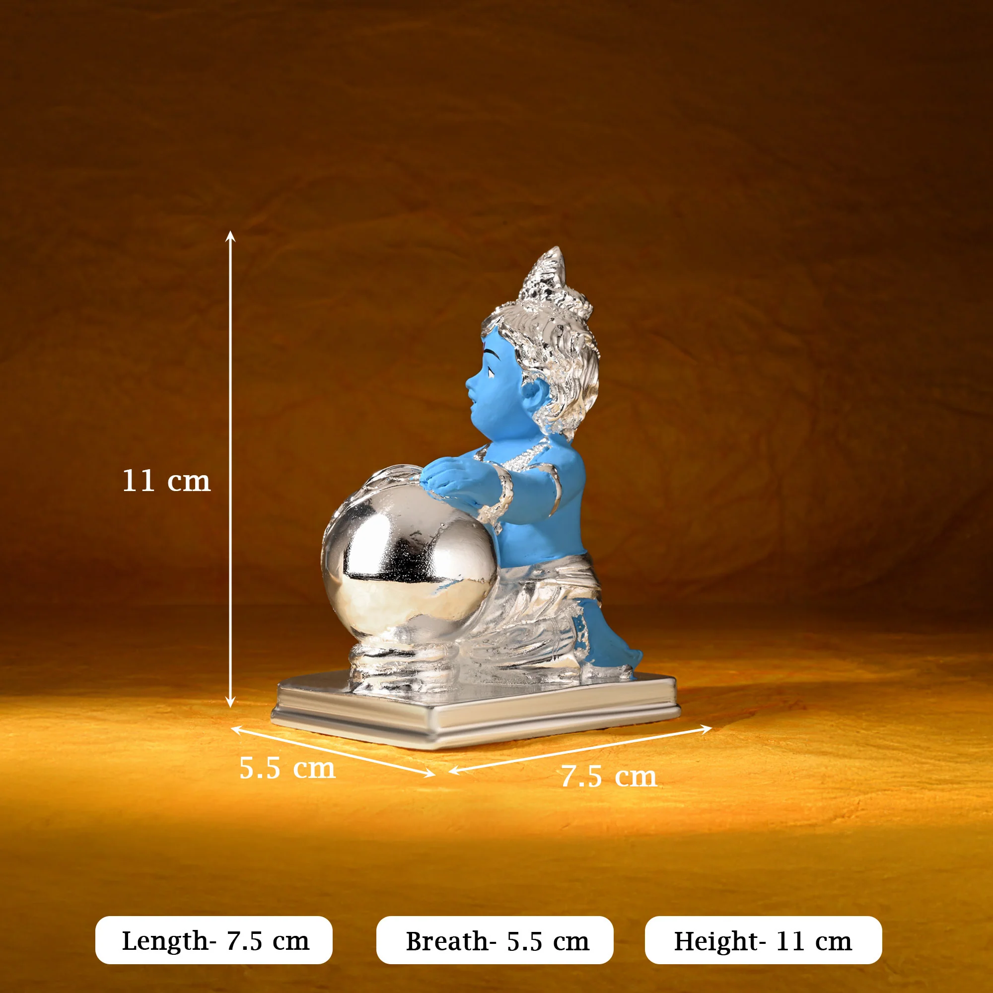 999 Silver Plated Bal Gopal Idol - Image 5