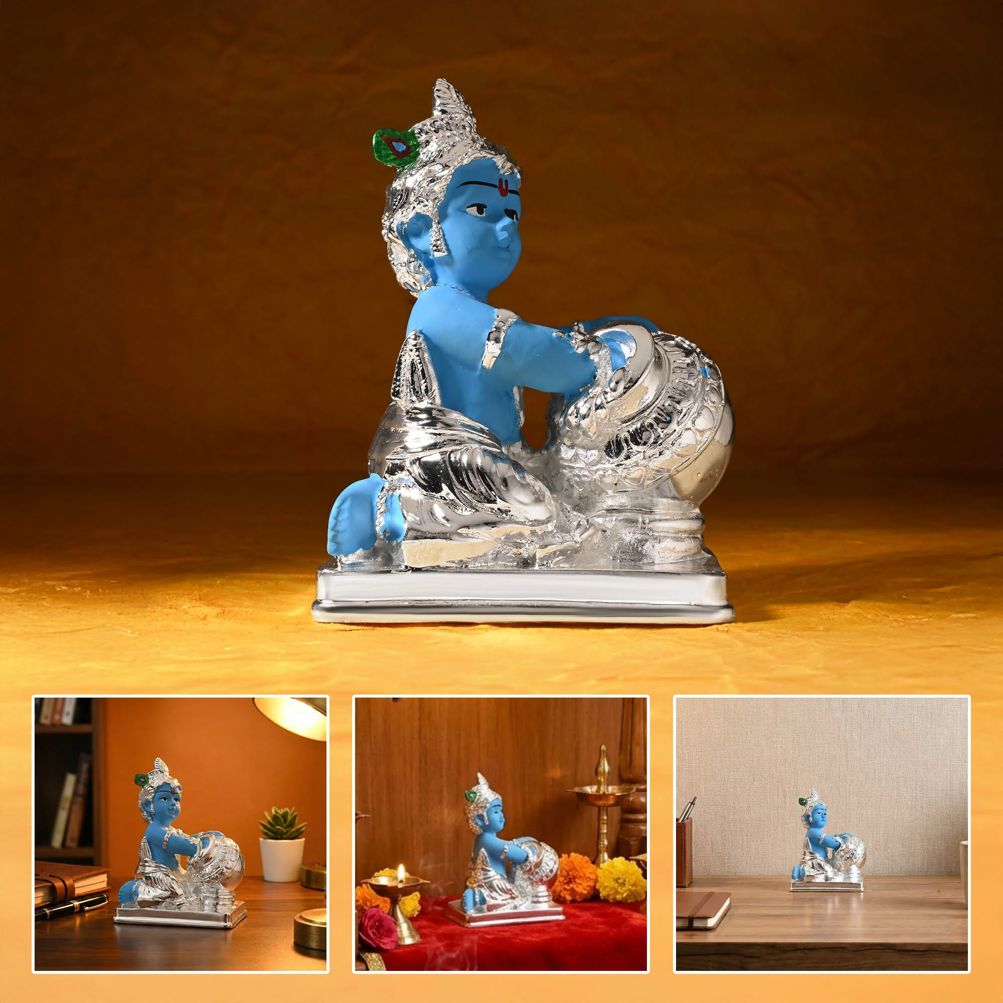 999 Silver Plated Bal Gopal Idol - Image 6