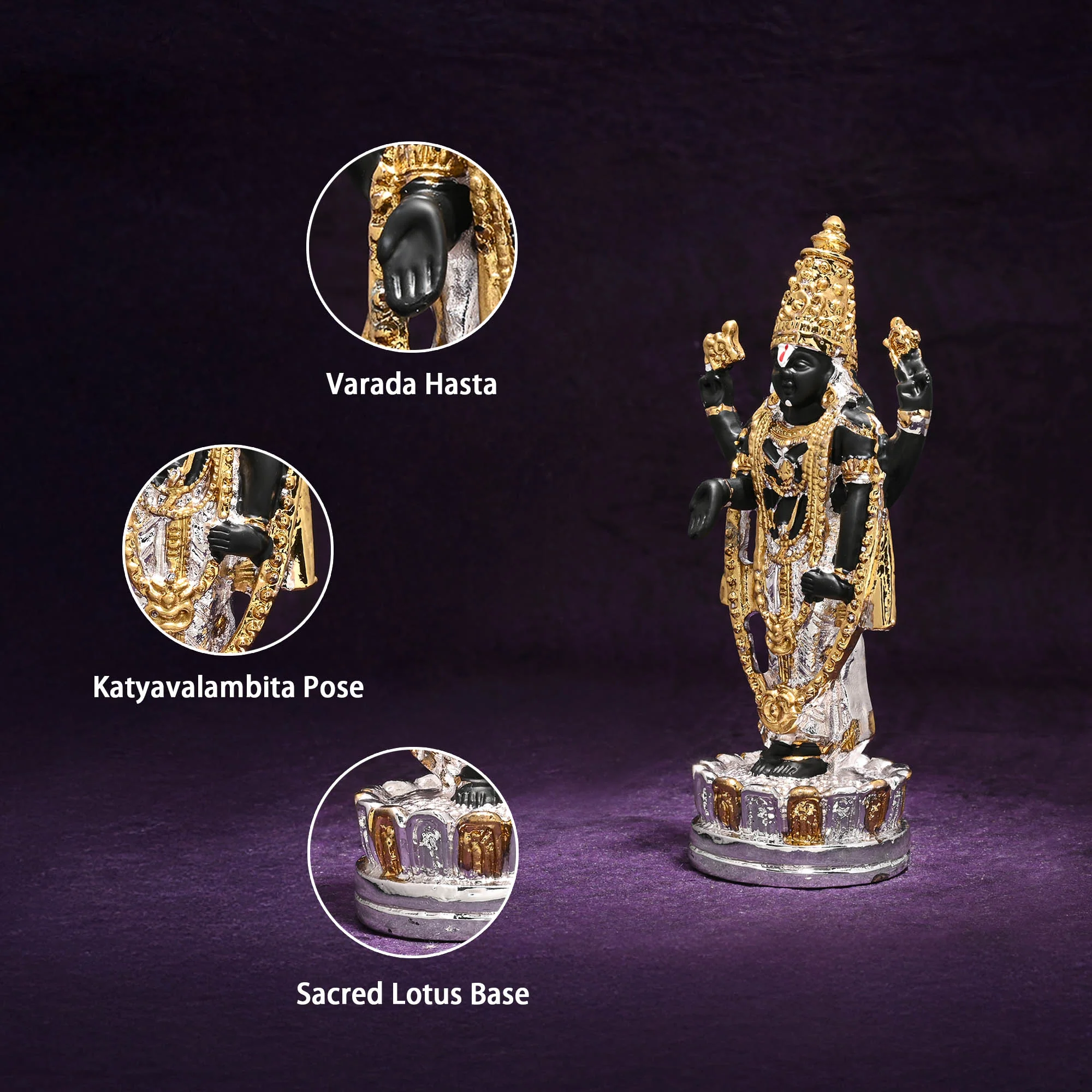 999 Silver Plated Balaji Idol - Image 3