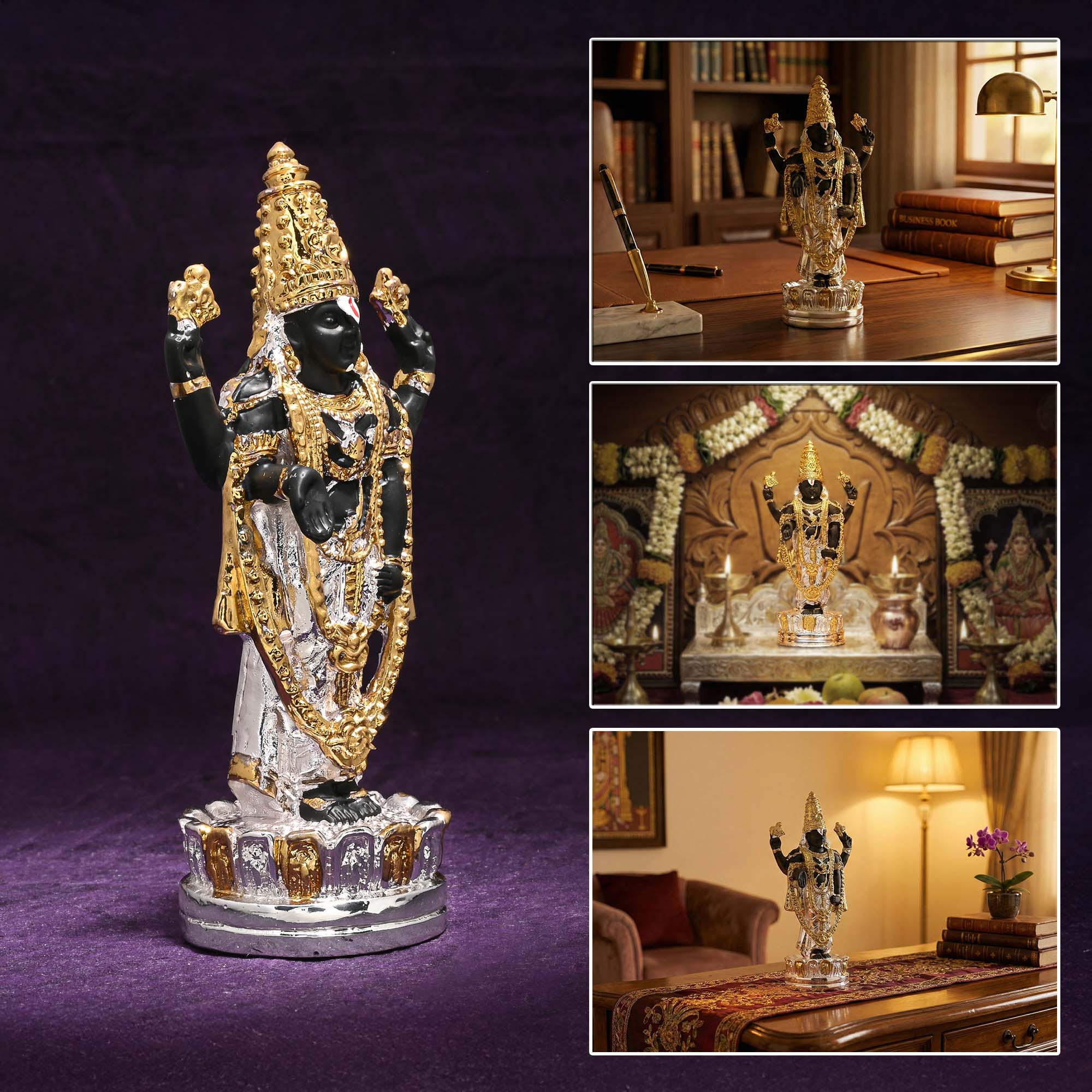 999 Silver Plated Balaji Idol - Image 6