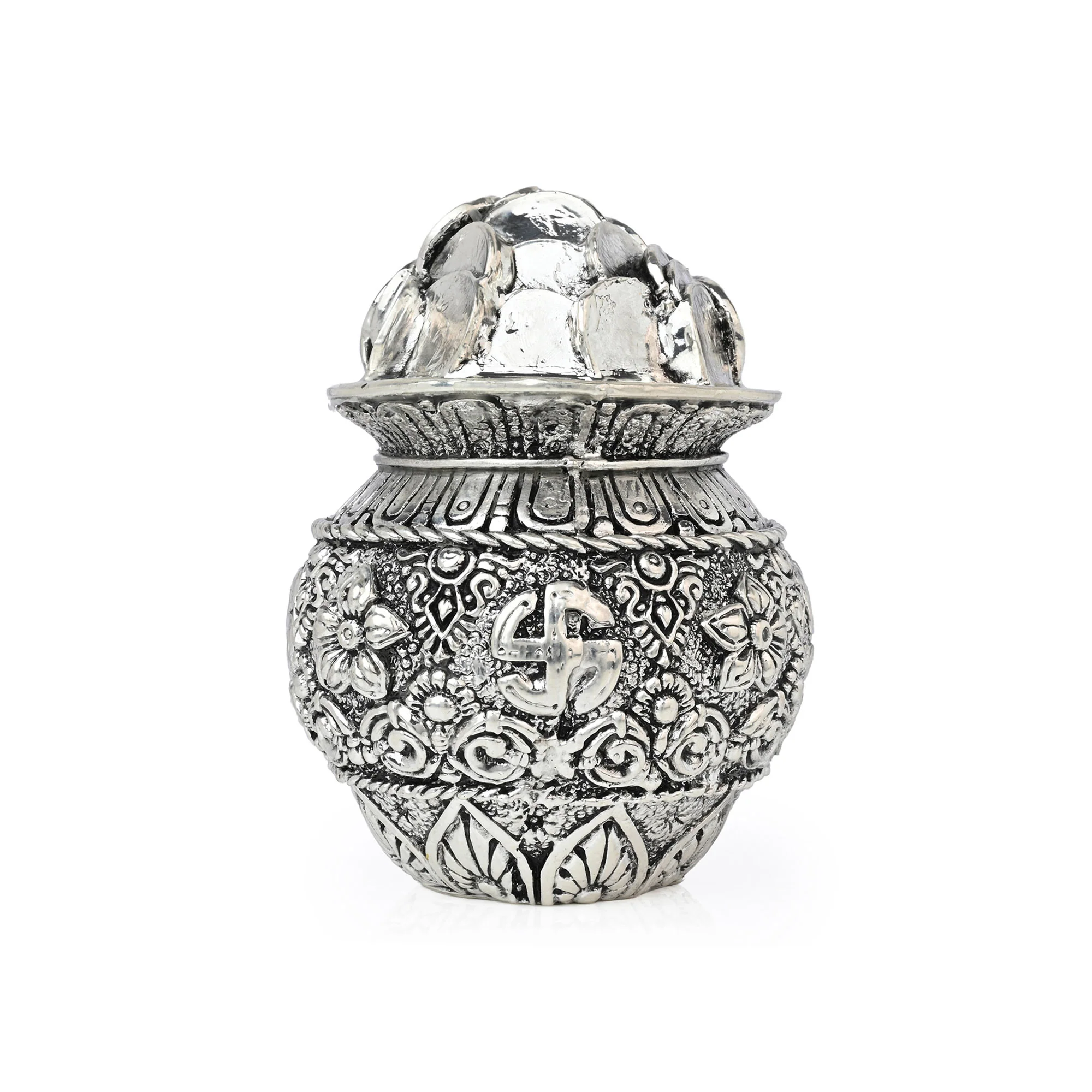 999 Silver Plated Dhan Kalash - Image 4