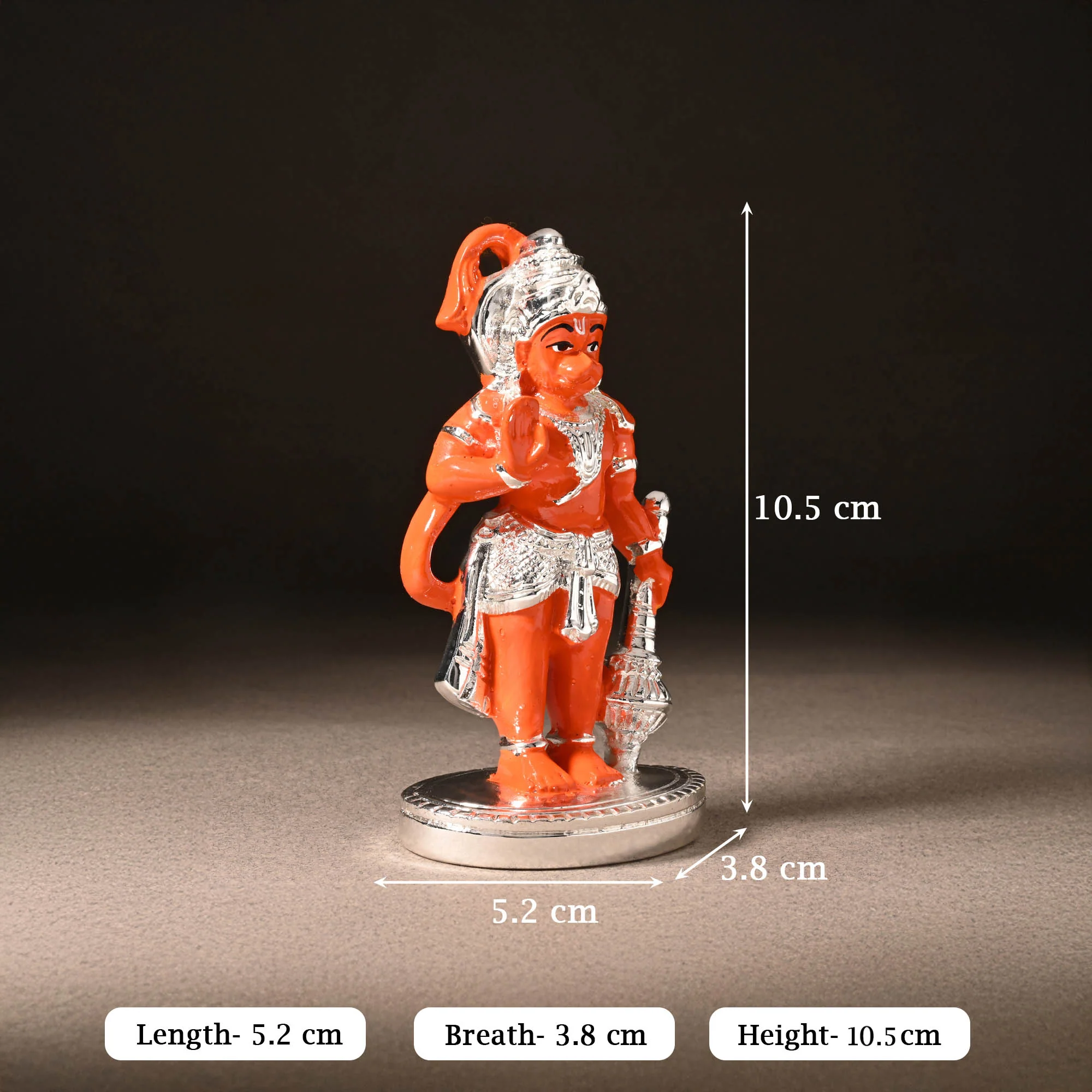 999 Silver Plated Hanuman Ji Idol - Image 5