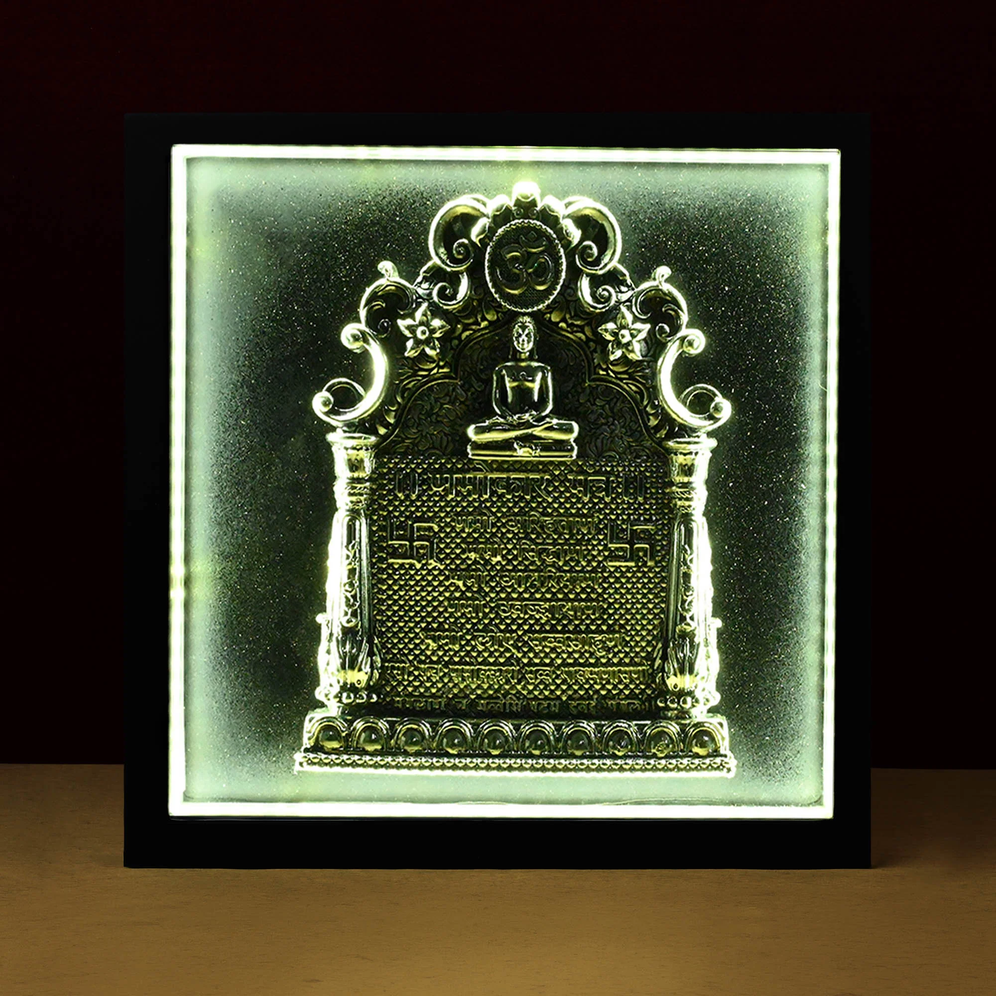999 Silver Plated Jain Navkar LED Frame - Image 5