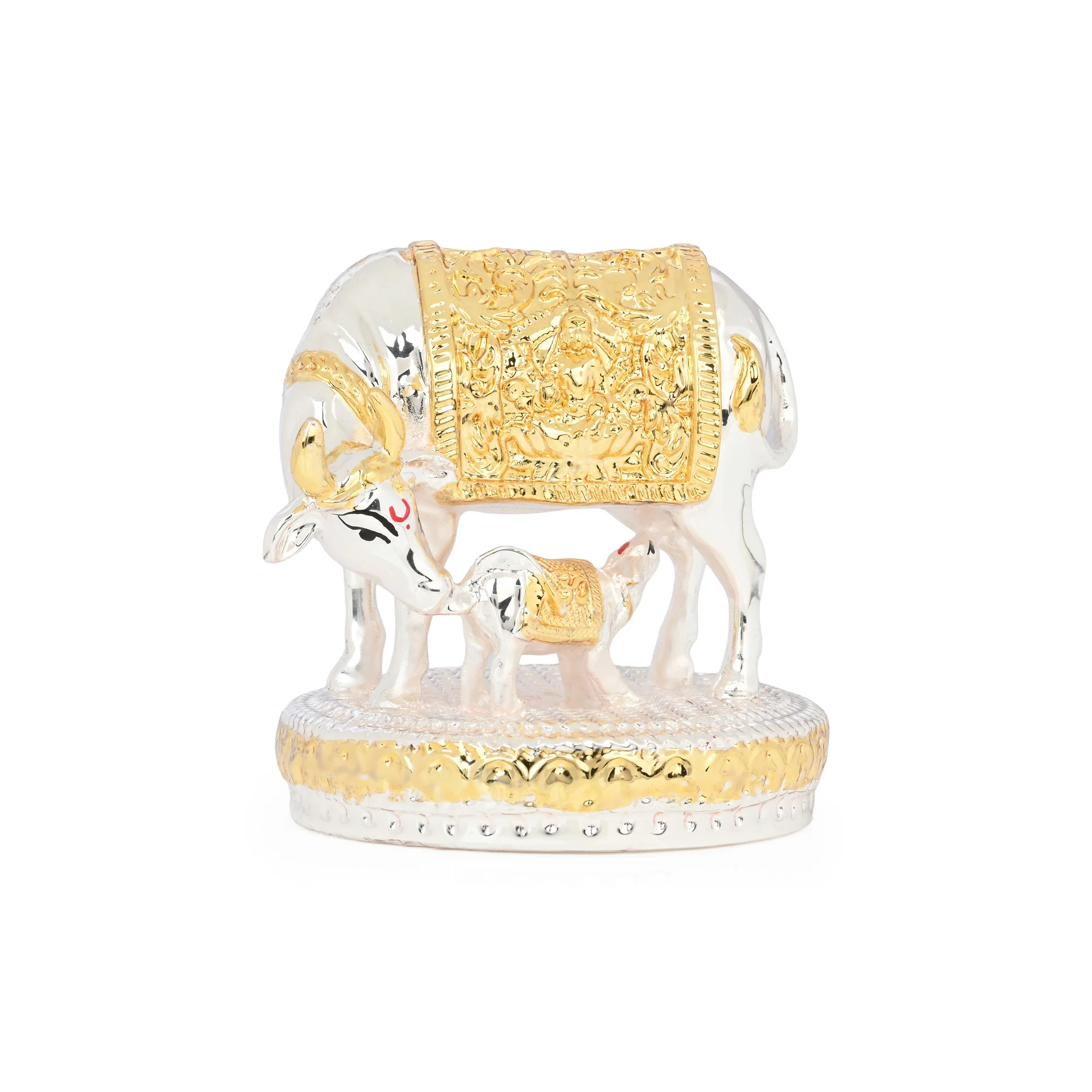 999 Silver Plated Kamdhenu Idol - Image 4