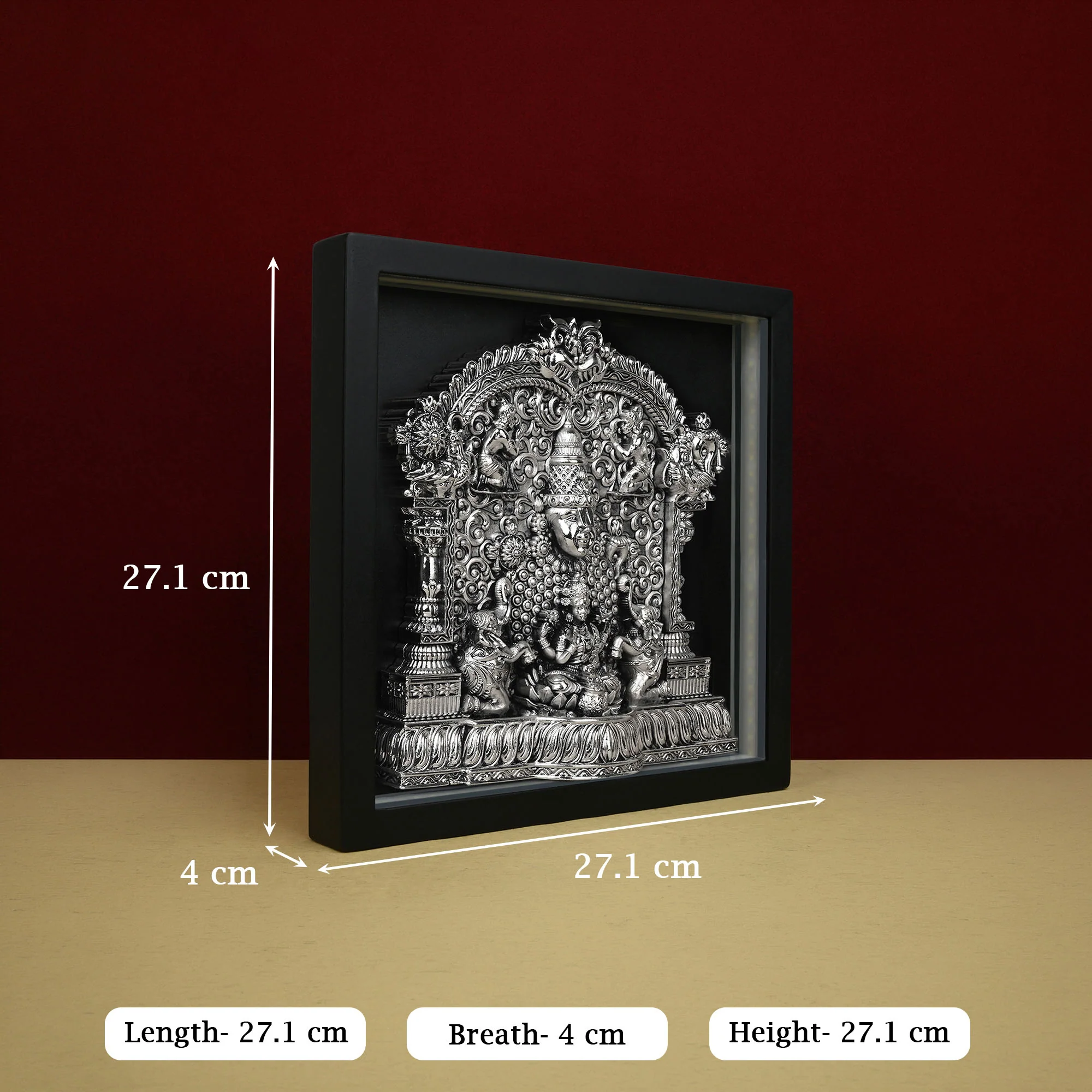 999 Silver Lakshmi Venkateshwar LED Frame - Image 6