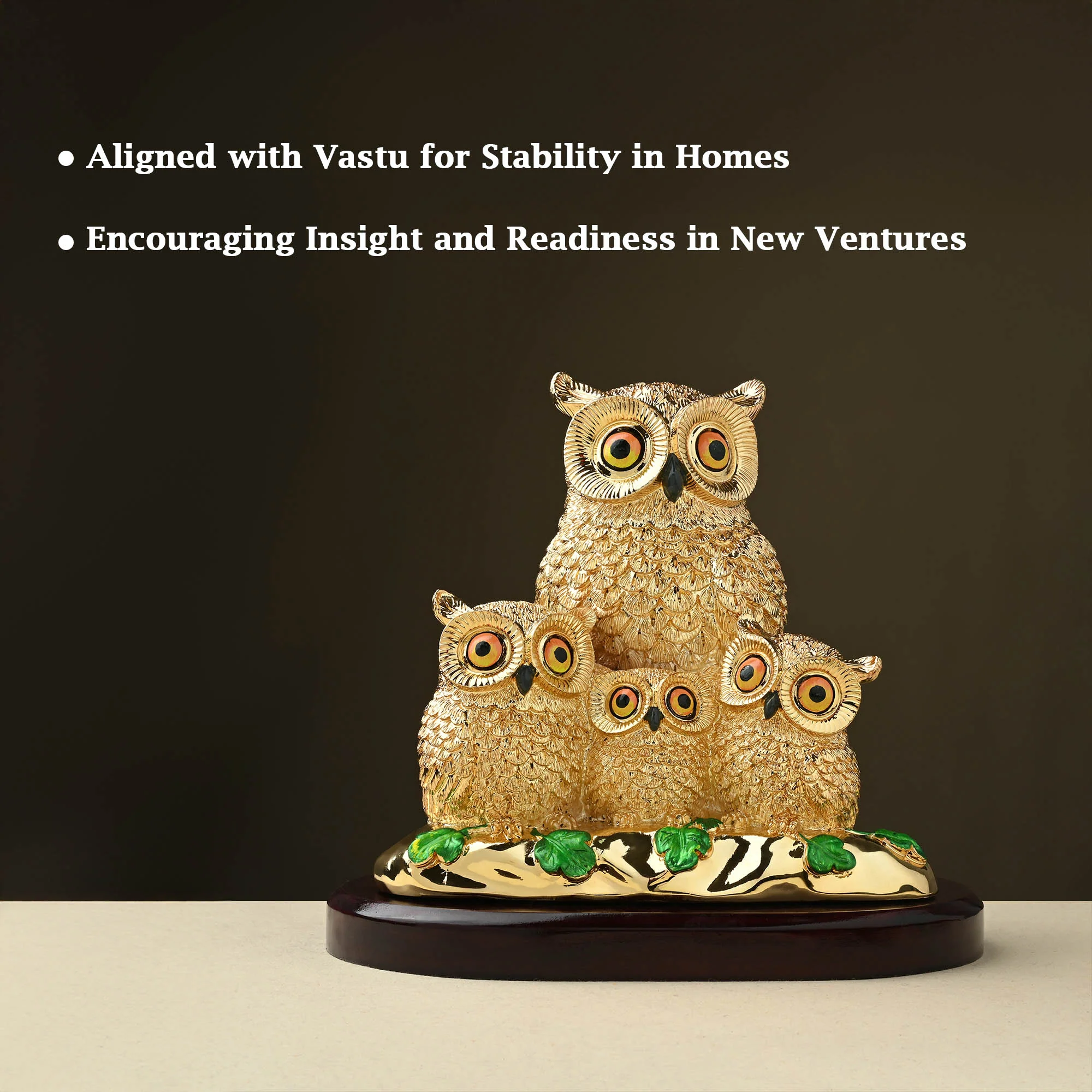 999 Silver Plated Owl Family Figurine - Image 2