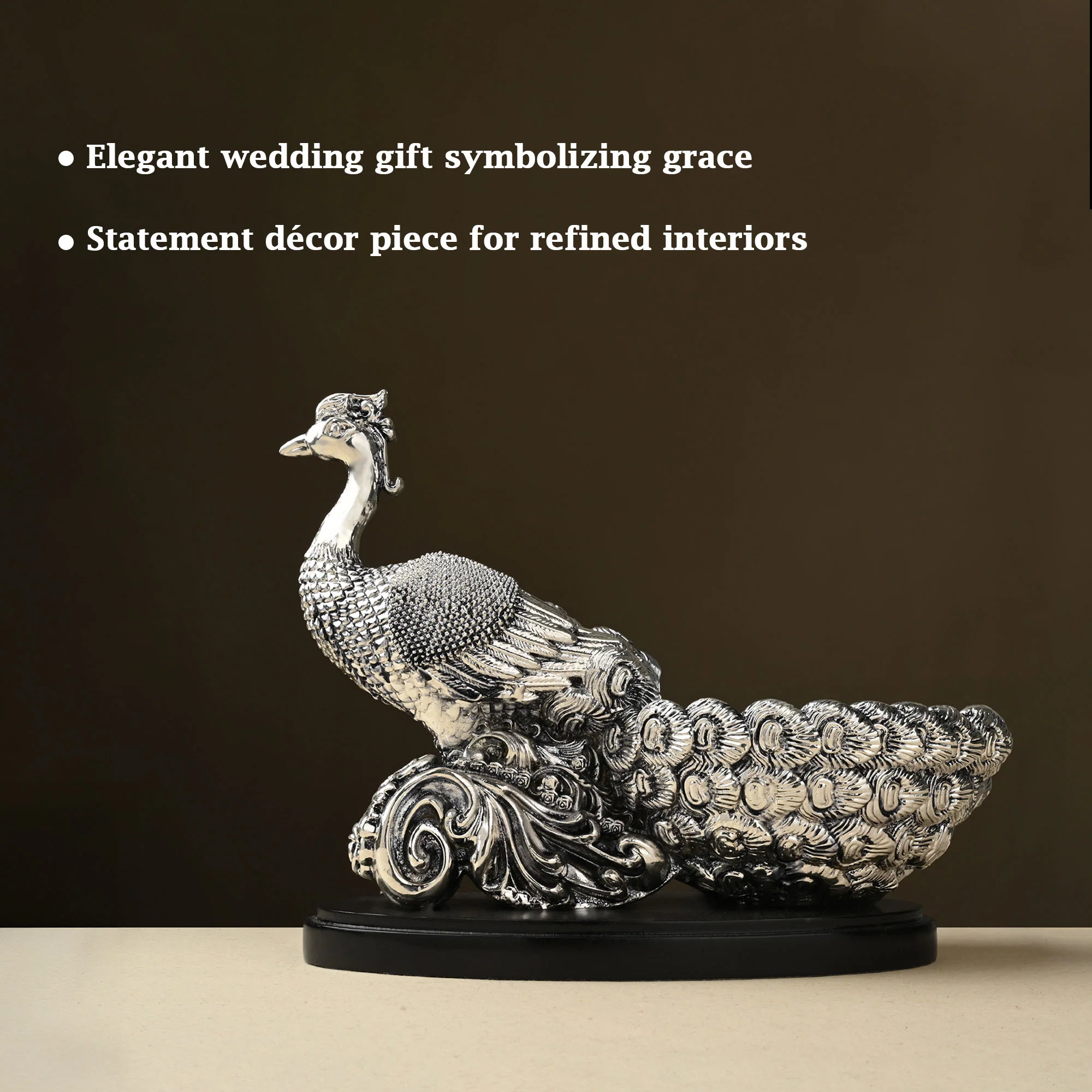 999 Silver Plated Peacock Bowl - Image 2