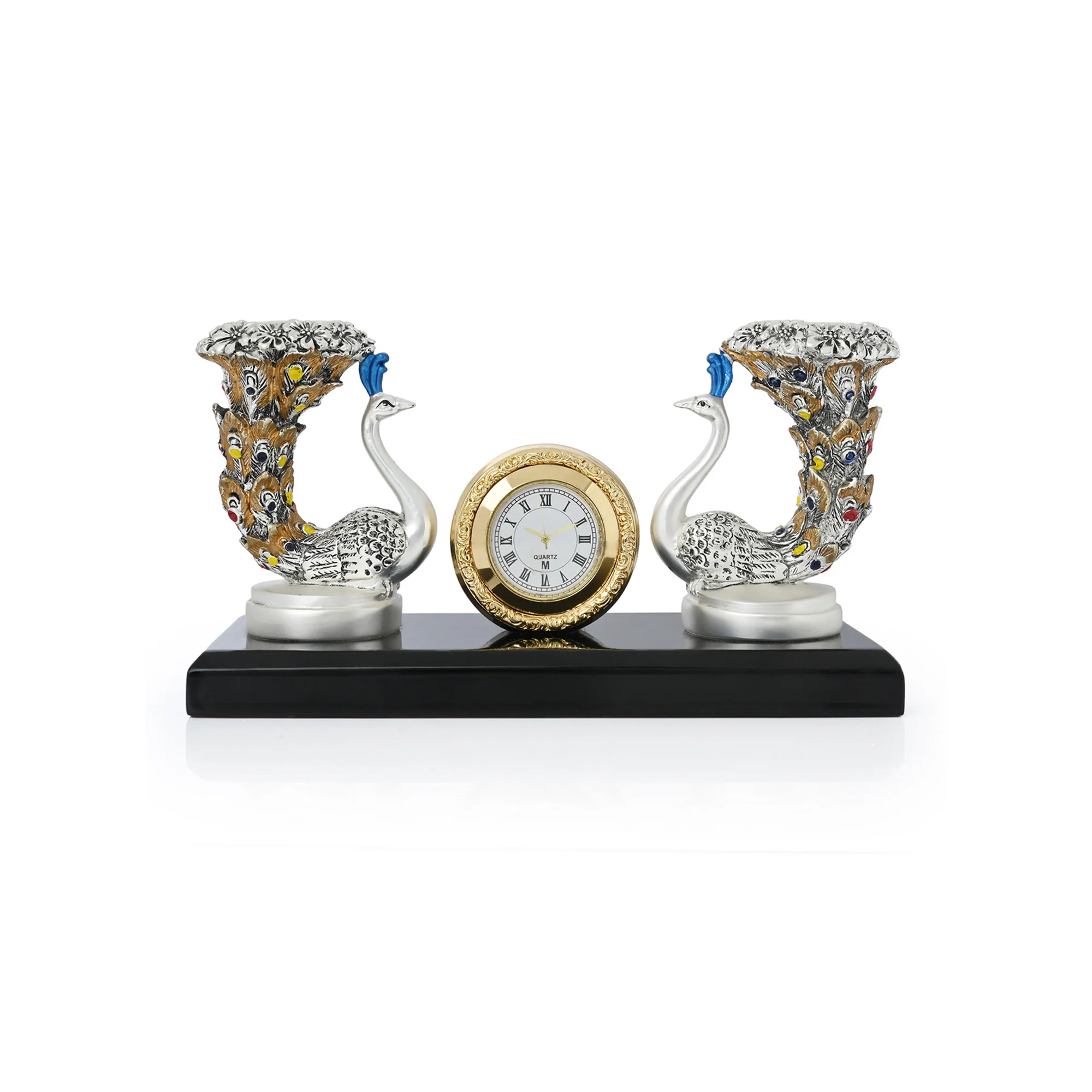 999 Silver Plated Peacock Candle Stand - Image 4
