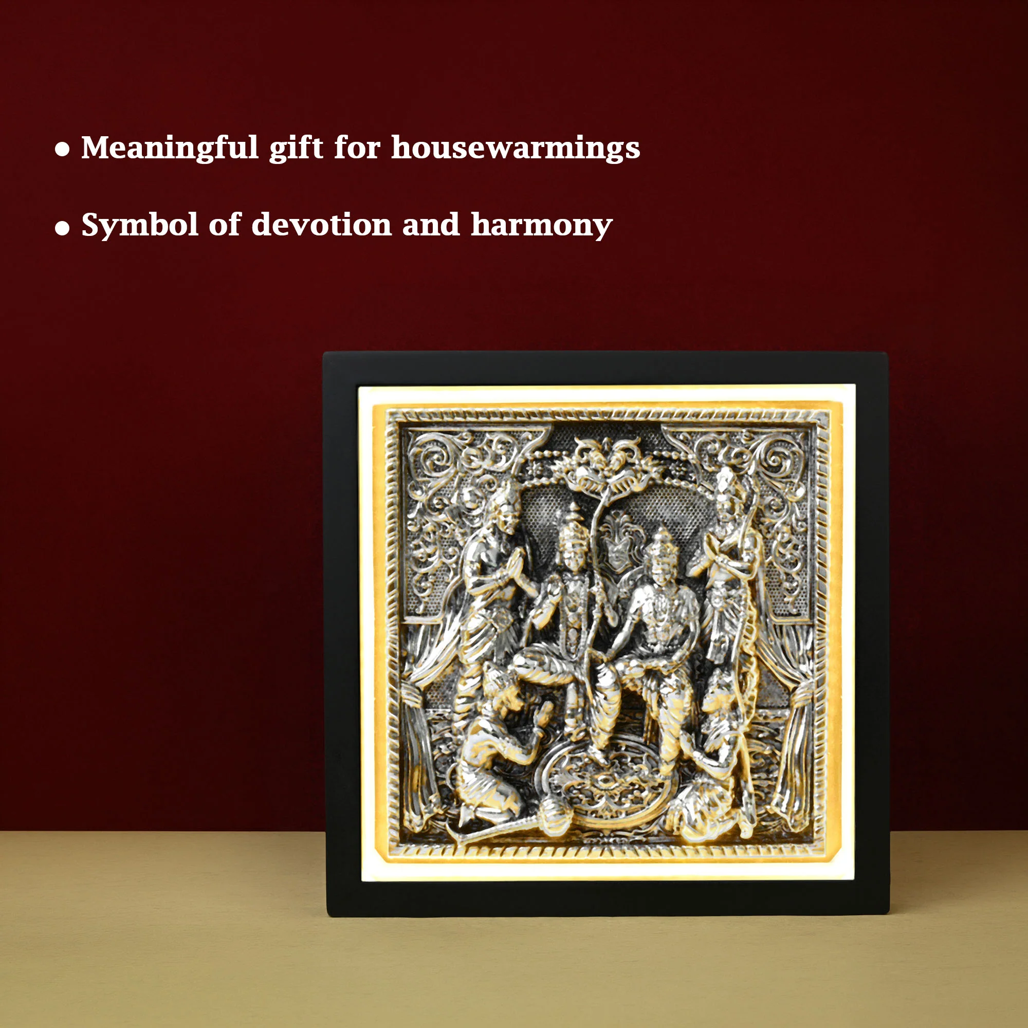 999 Silver Plated Ram Darbar LED Frame - Image 2