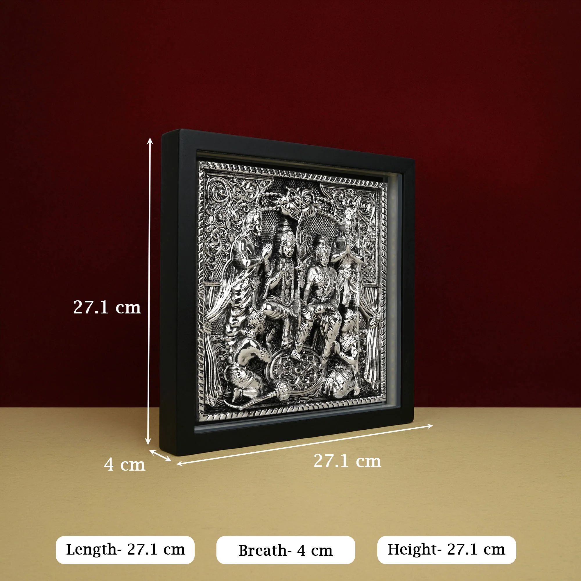 999 Silver Plated Ram Darbar LED Frame - Image 6