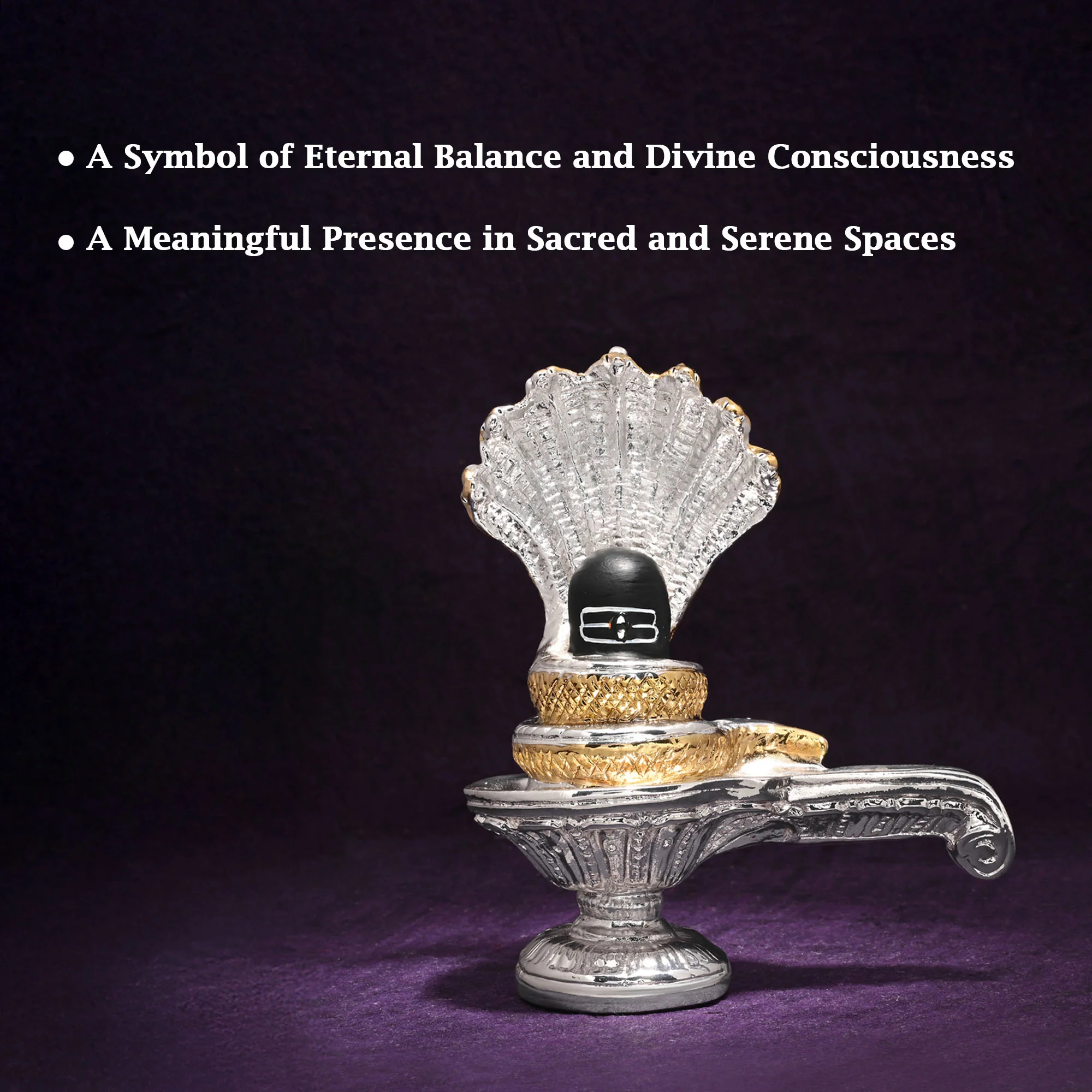 999 Silver Plated Shivling Idol - Image 2