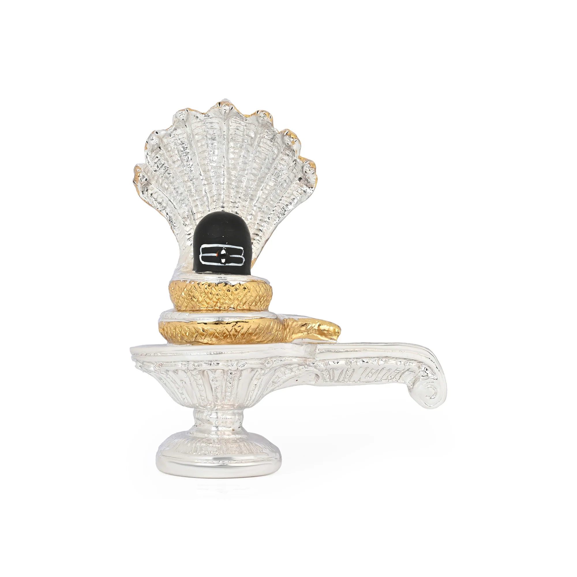 999 Silver Plated Shivling Idol - Image 4