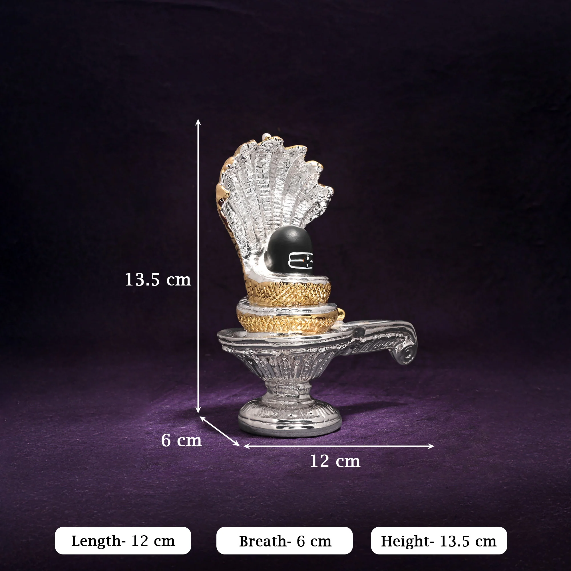 999 Silver Plated Shivling Idol - Image 5