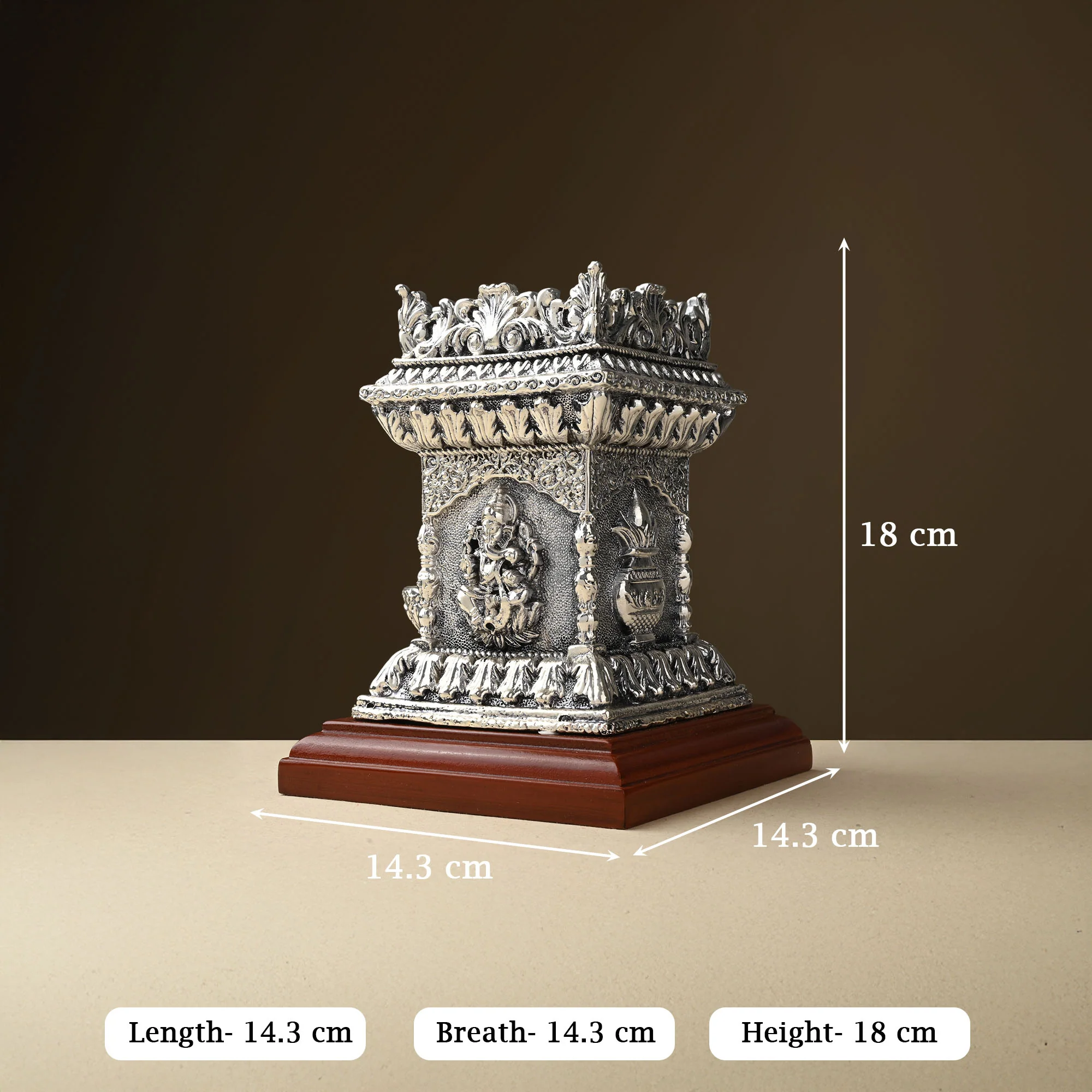 999 Silver Plated Tulsi Pot - Image 4