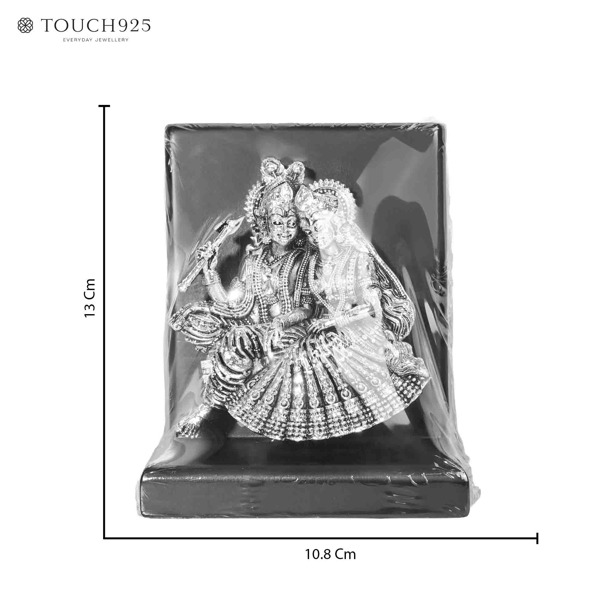 999 Silver Radha Krishna Decorative Idol - Image 7