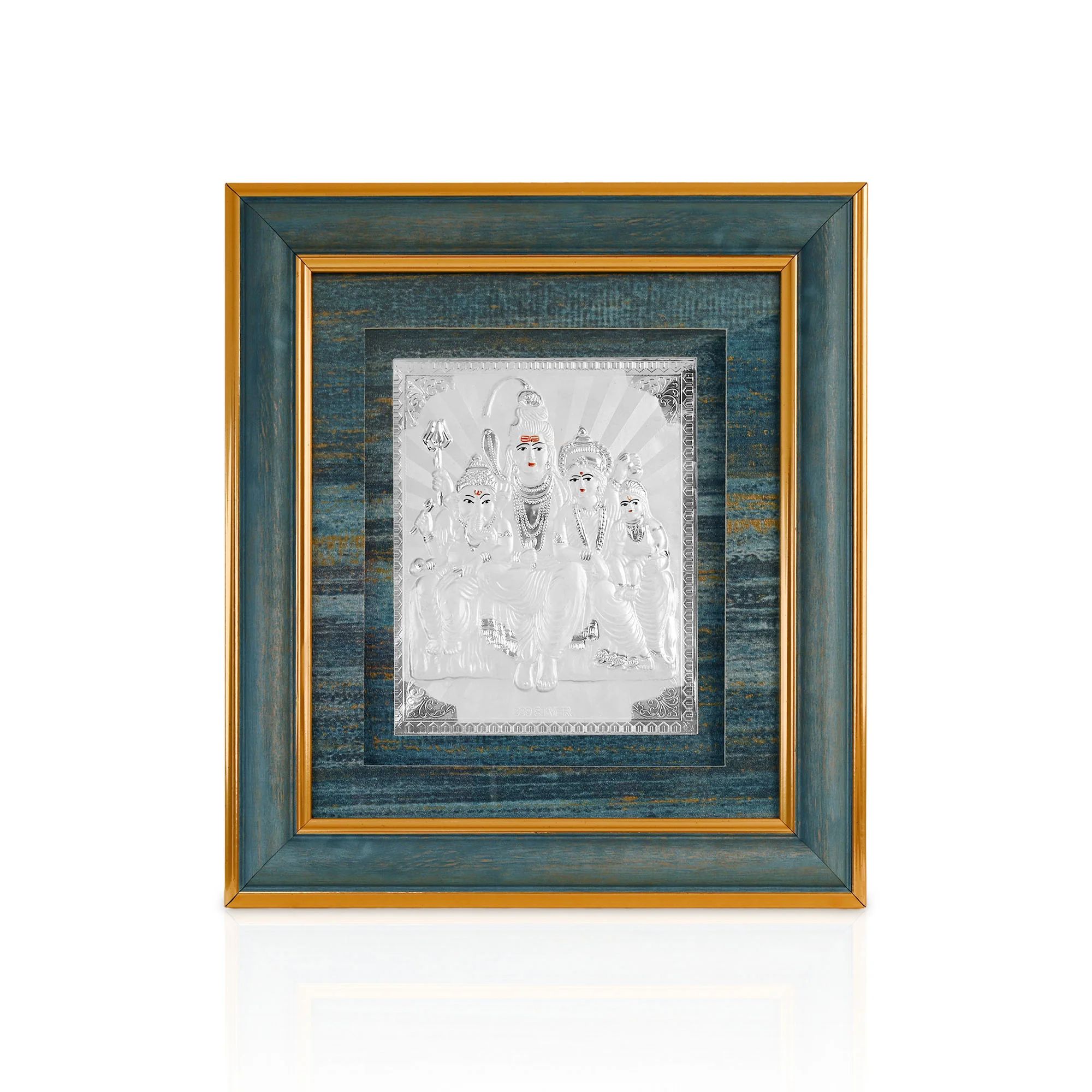 999 Silver Shiv Parivar Frame - Image 4