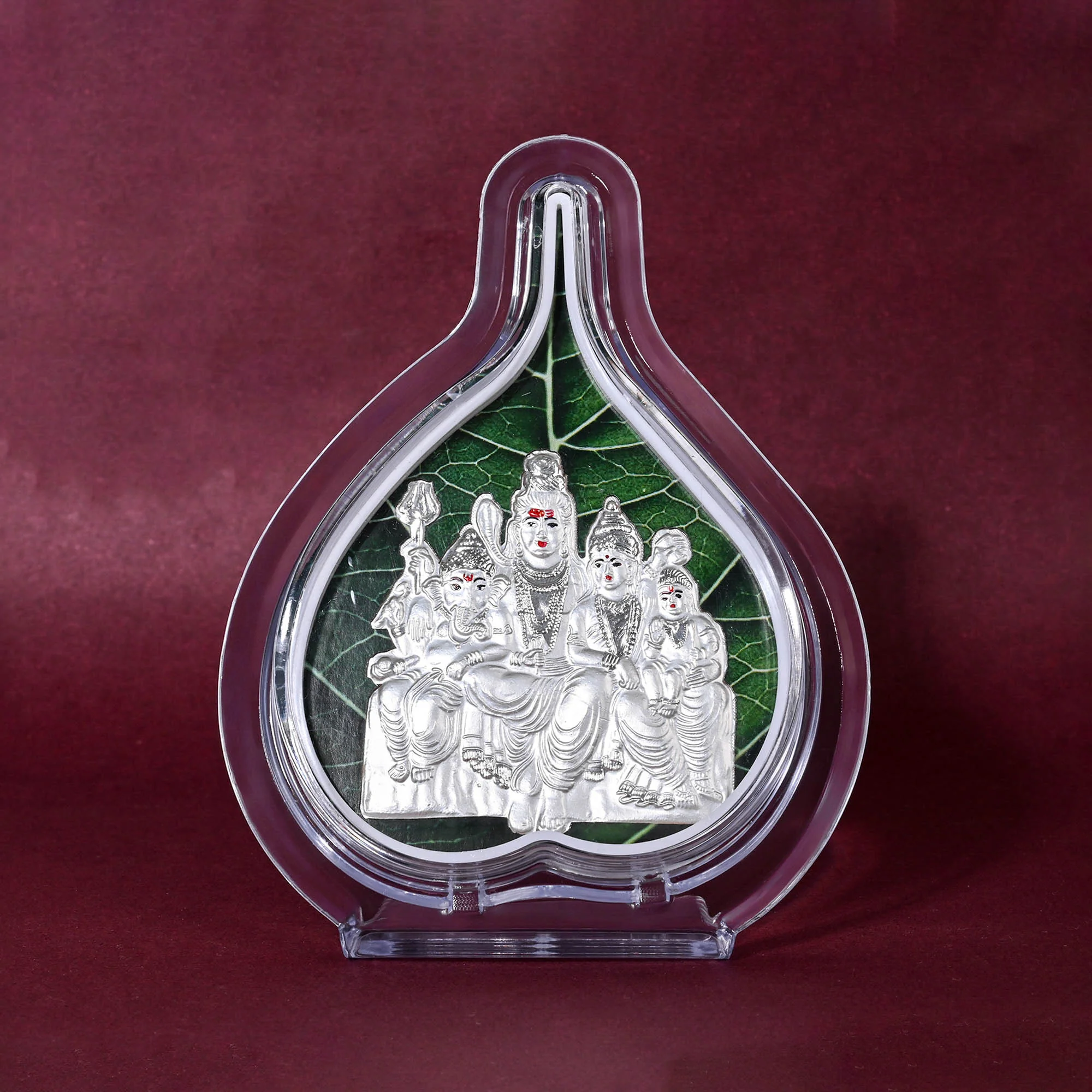 999 Silver Shiv Parivar Idol Frame - Image 3