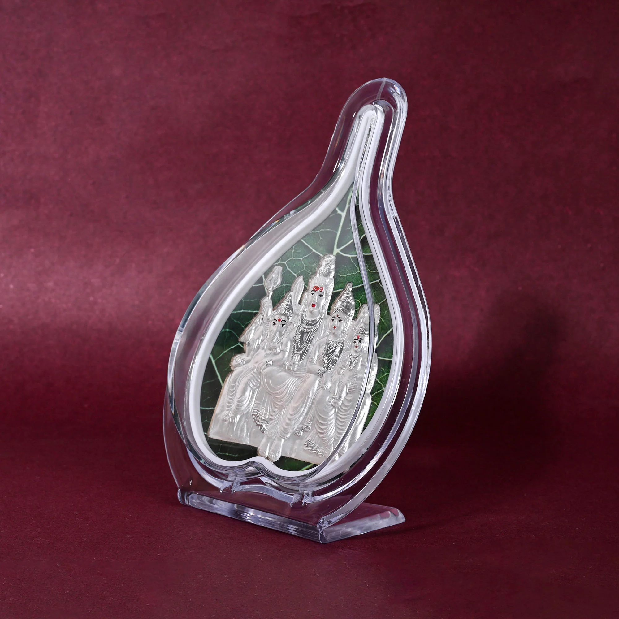 999 Silver Shiv Parivar Idol Frame - Image 4