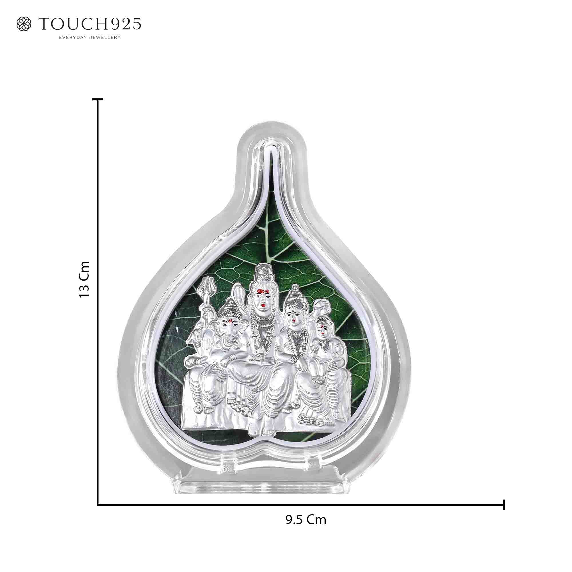 999 Silver Shiv Parivar Idol Frame - Image 6
