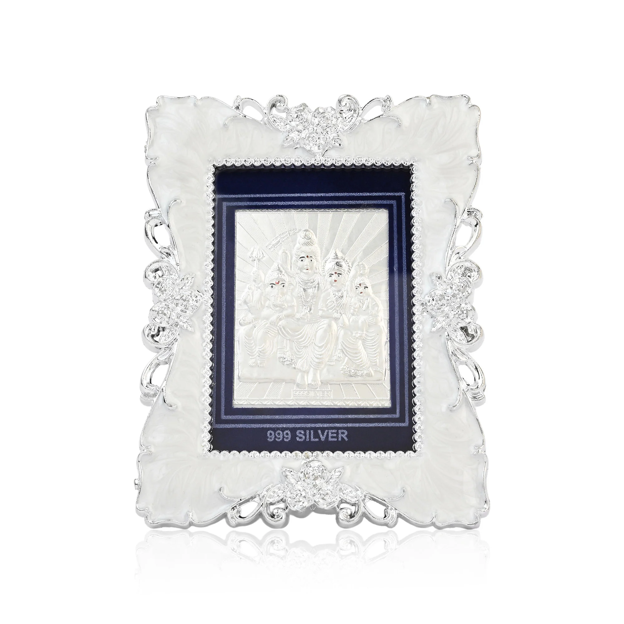 999 Silver Shiv Parivar Frame - Image 4