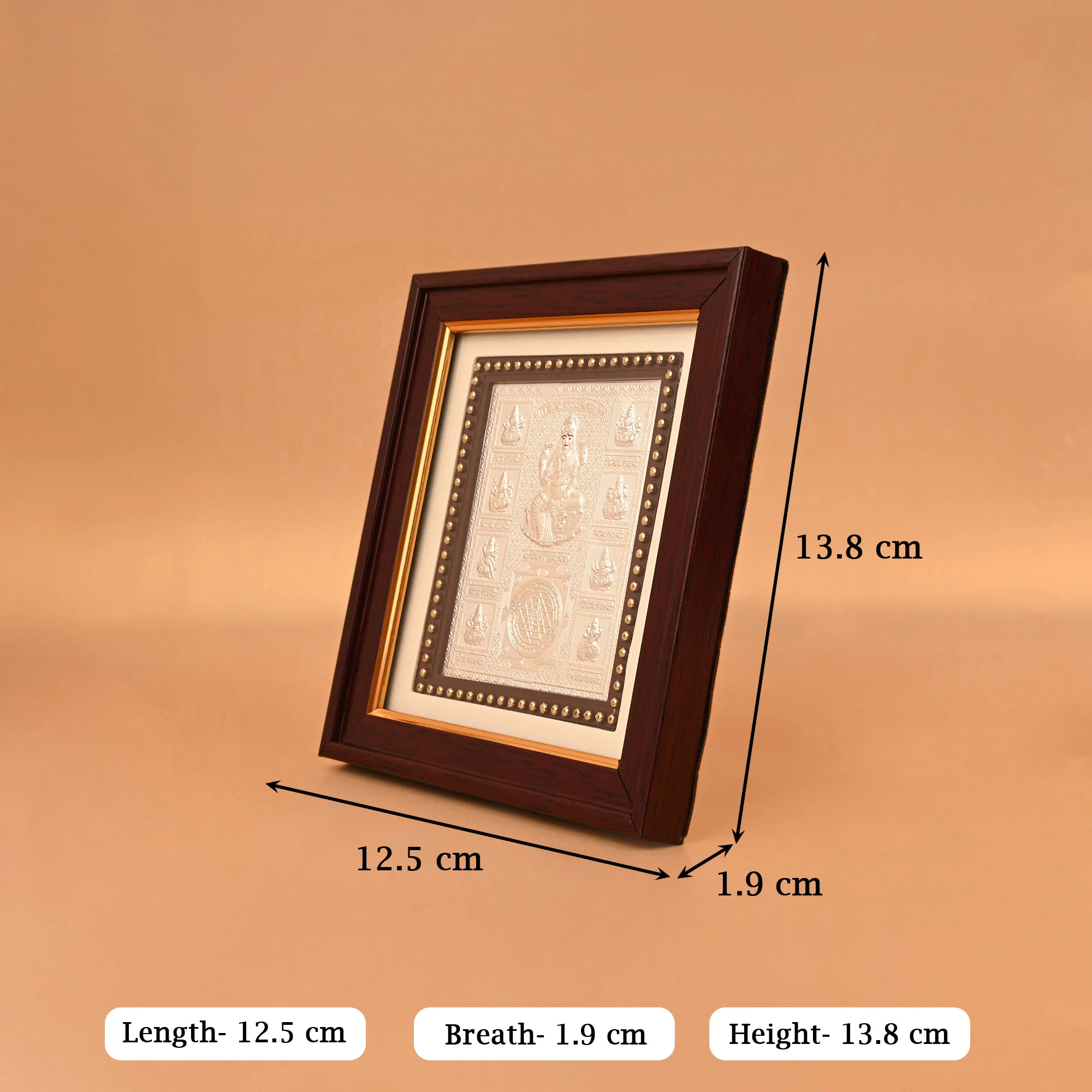 999 Silver Shree Ashtalakshmi Yantra Frame - Image 5