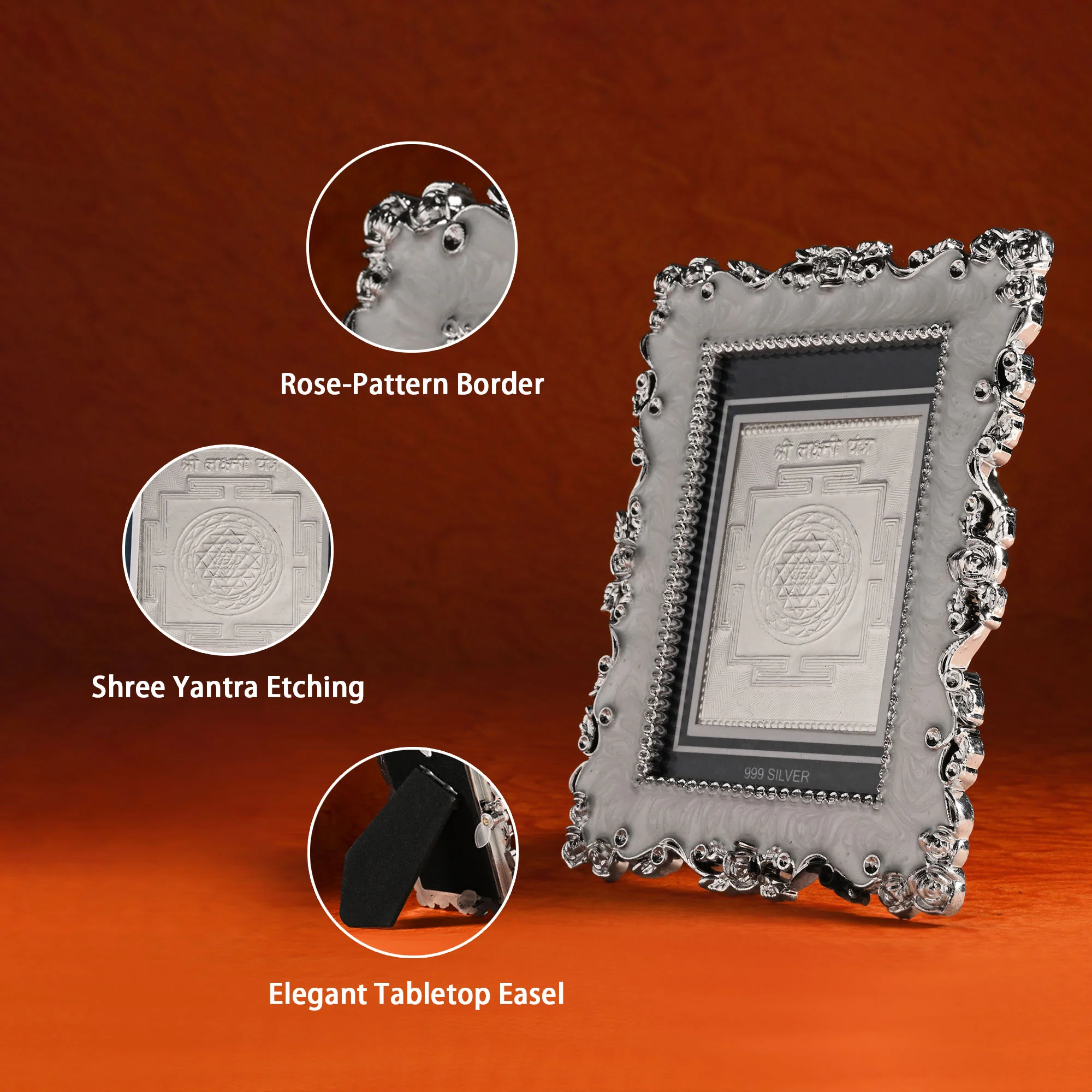 999 Silver Shree Yantra Frame - Image 3