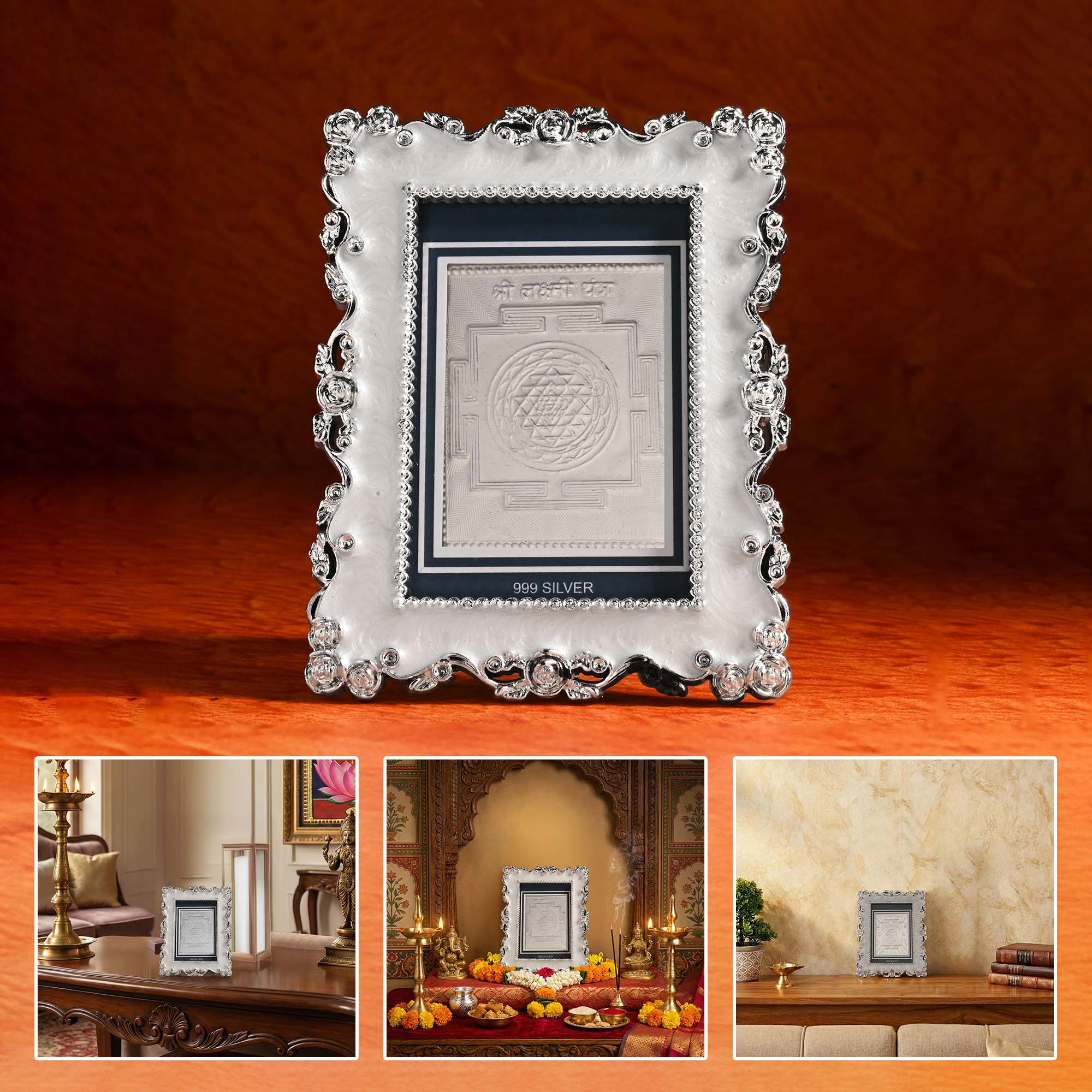 999 Silver Shree Yantra Frame - Image 6