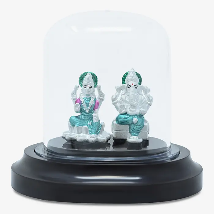 999 Silver Siddhivinayaka Lakshmi Ji Radiance Idol - Image 2