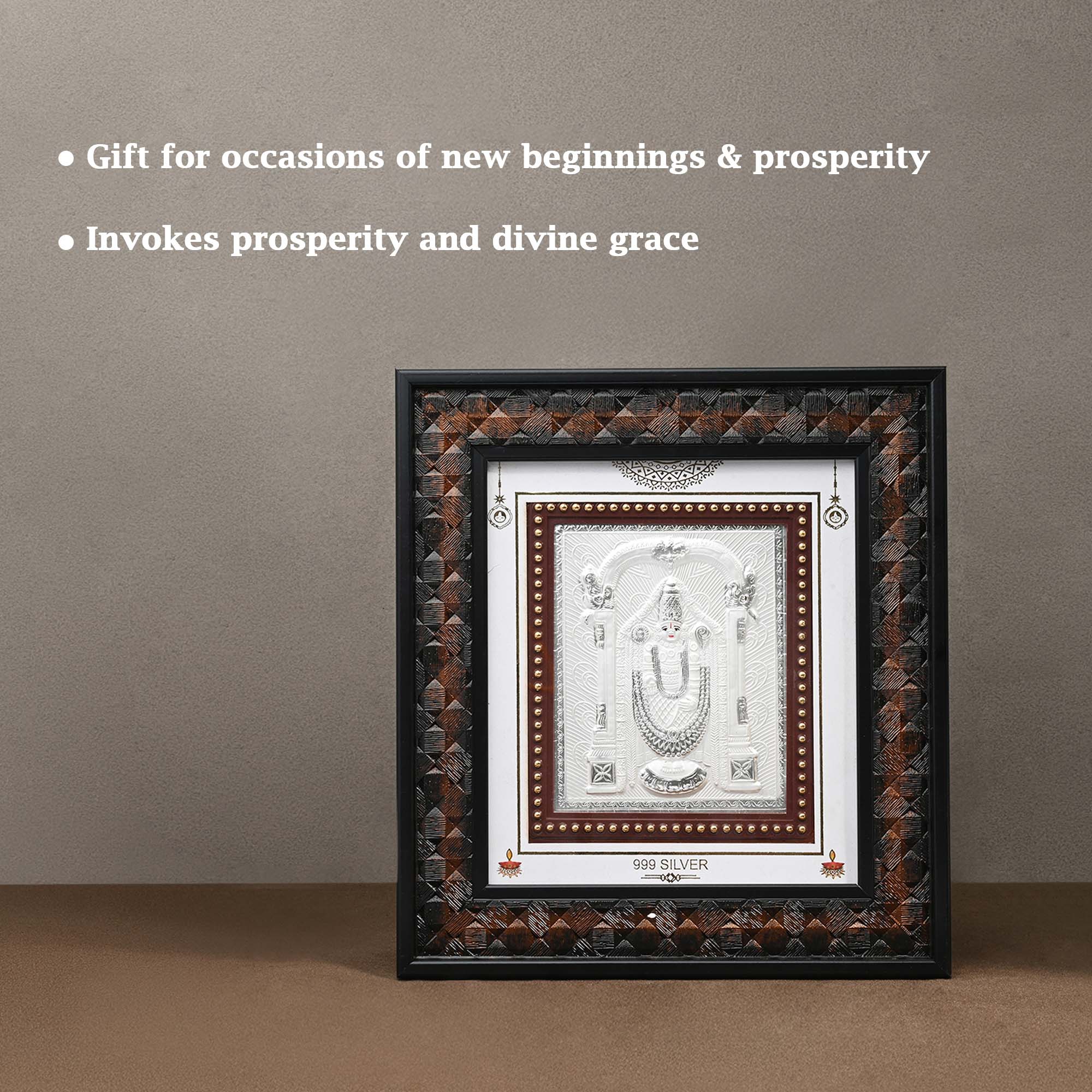 999 Silver Tirupati Balaji Frame - Image 2