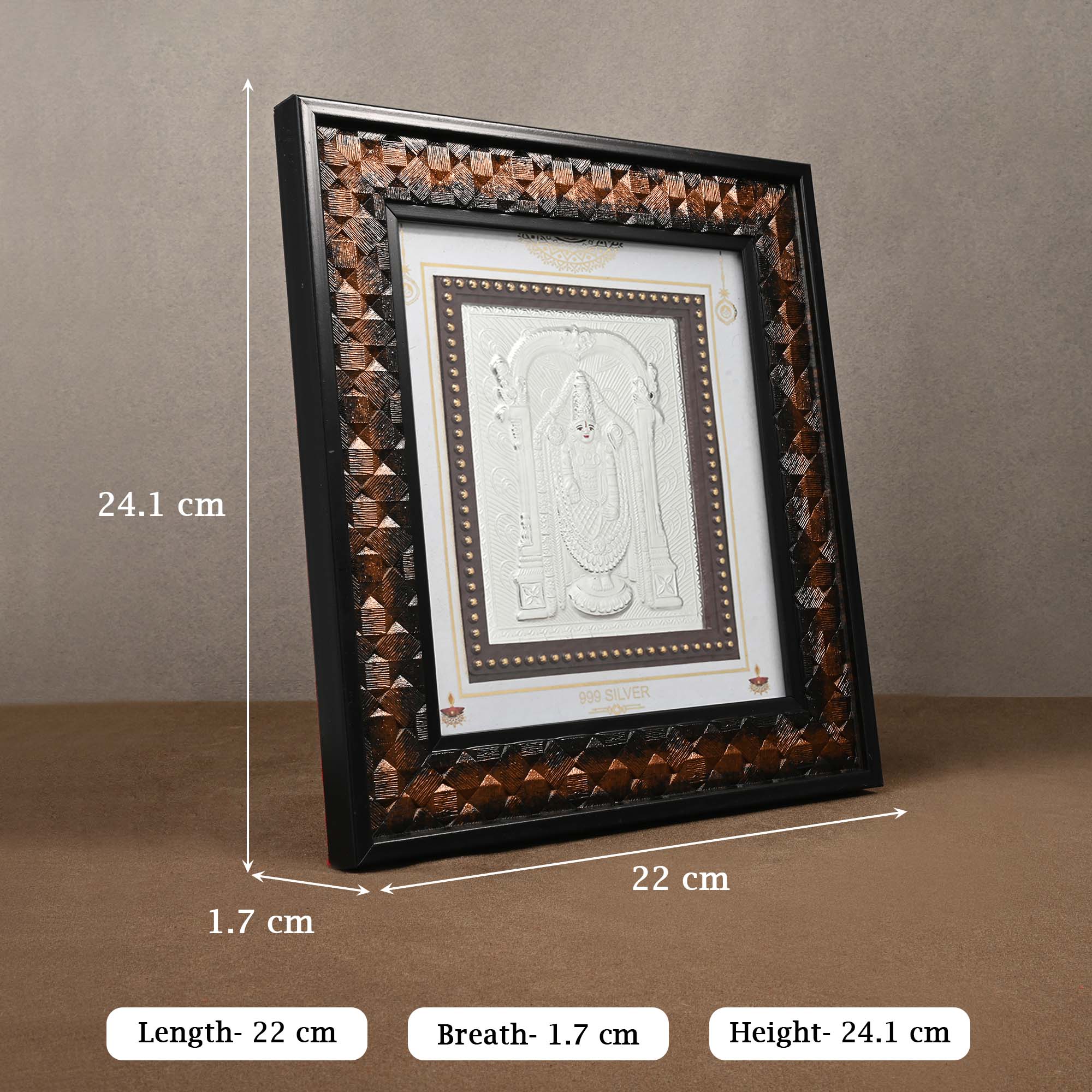 999 Silver Tirupati Balaji Frame - Image 5