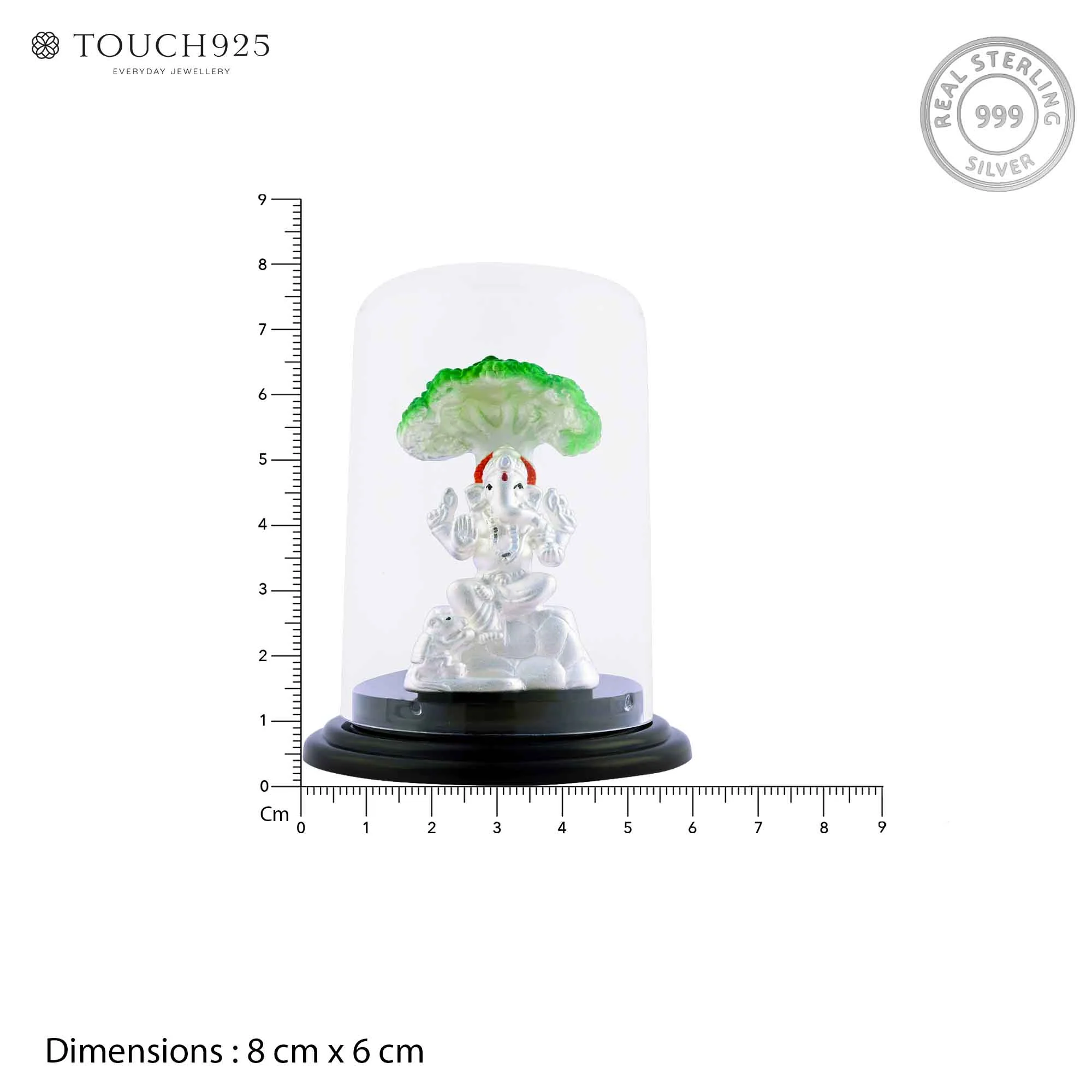 999 Silver Tree Canopy Ganesha Idol - Image 4