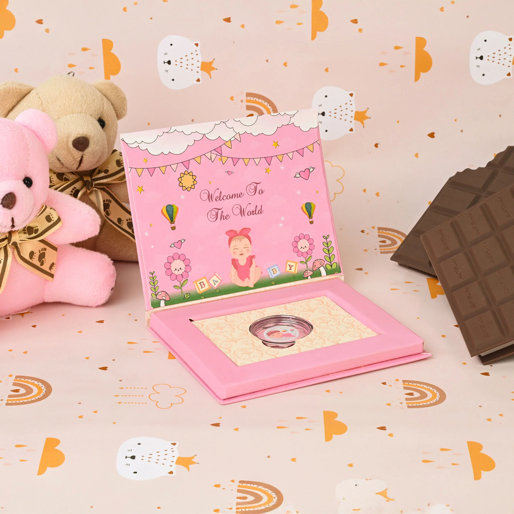 999 Silver Welcome Baby Girl Coin Box - Image 3
