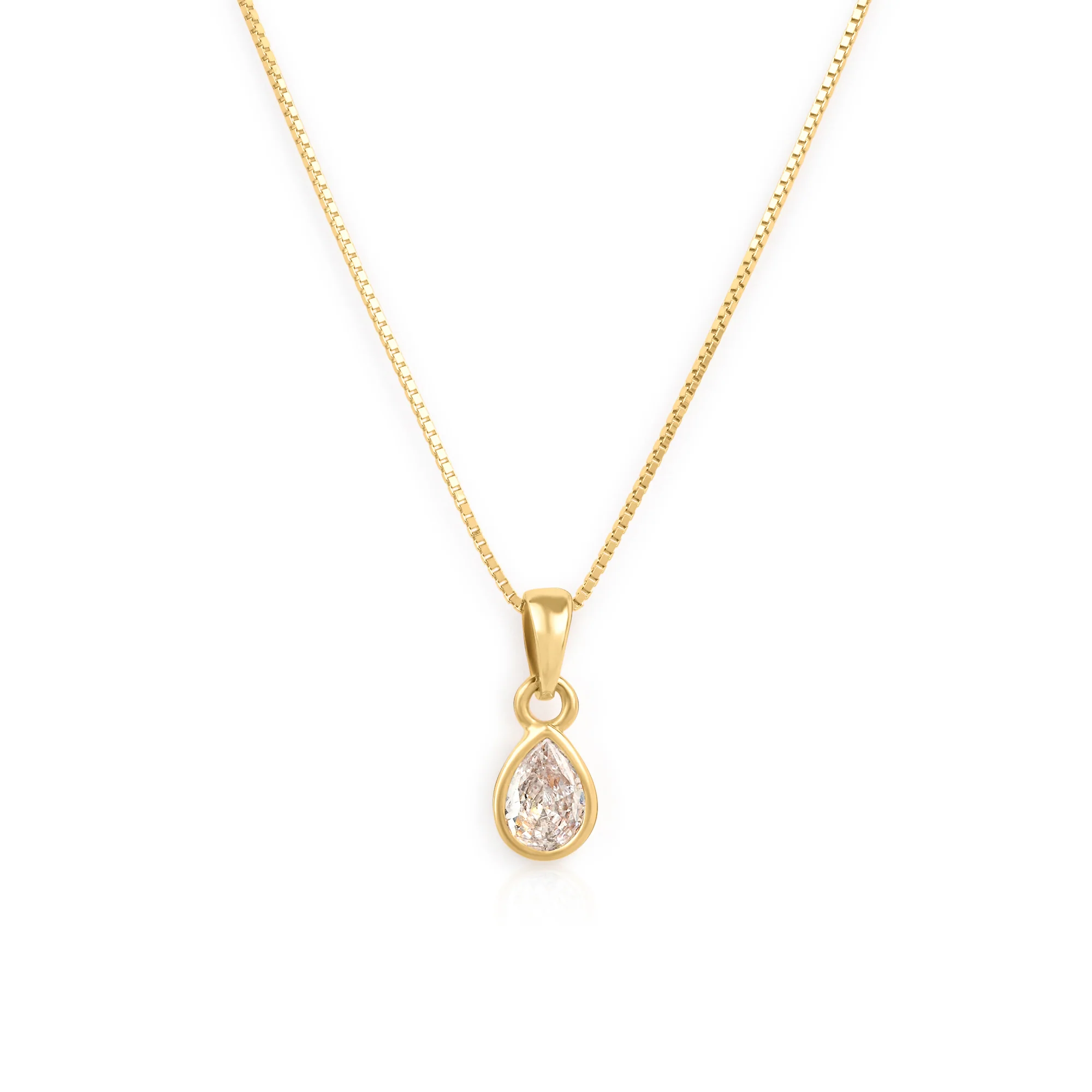 April Birthstone Silver Necklace - Image 4