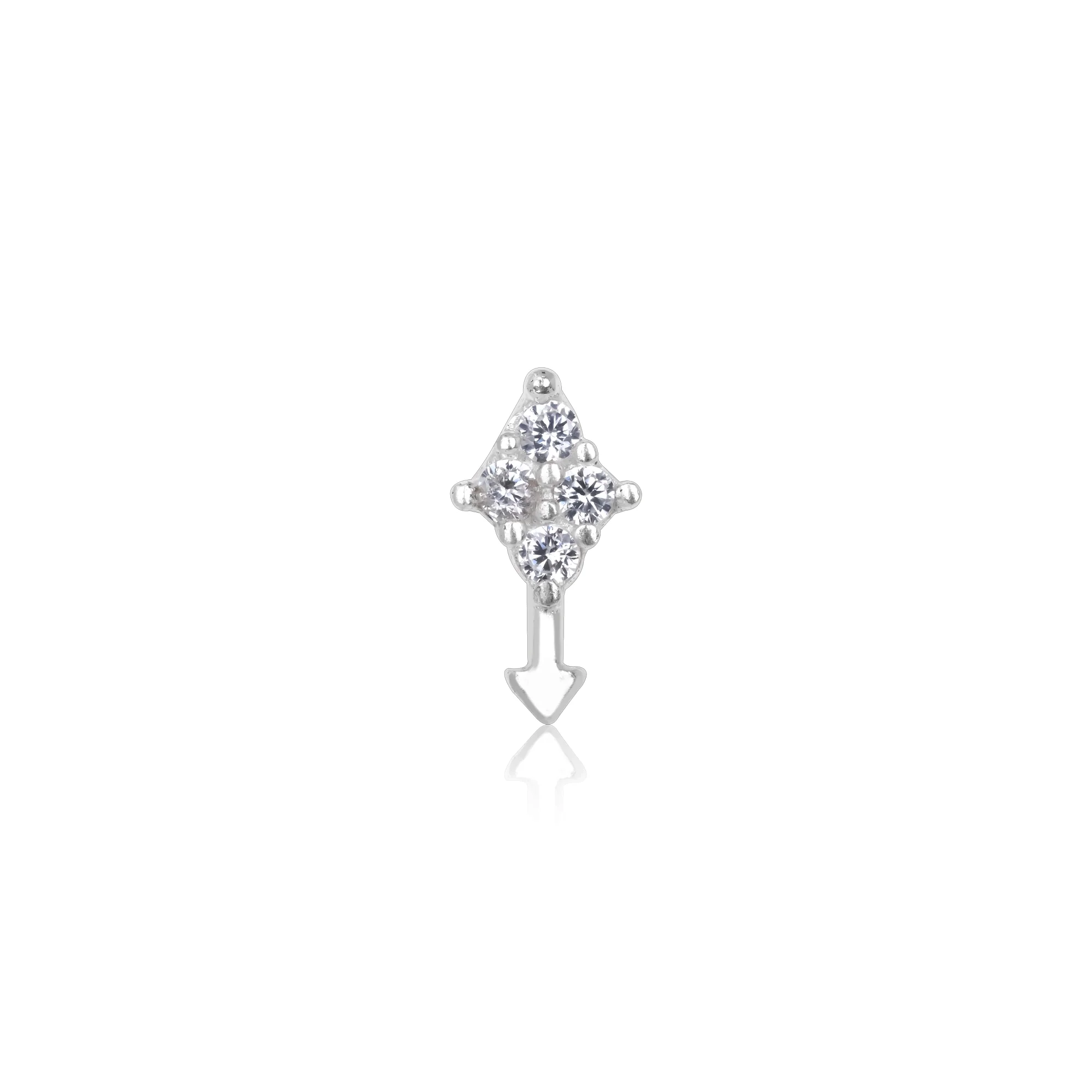 Silver Arrow Nose Pin - Image 5