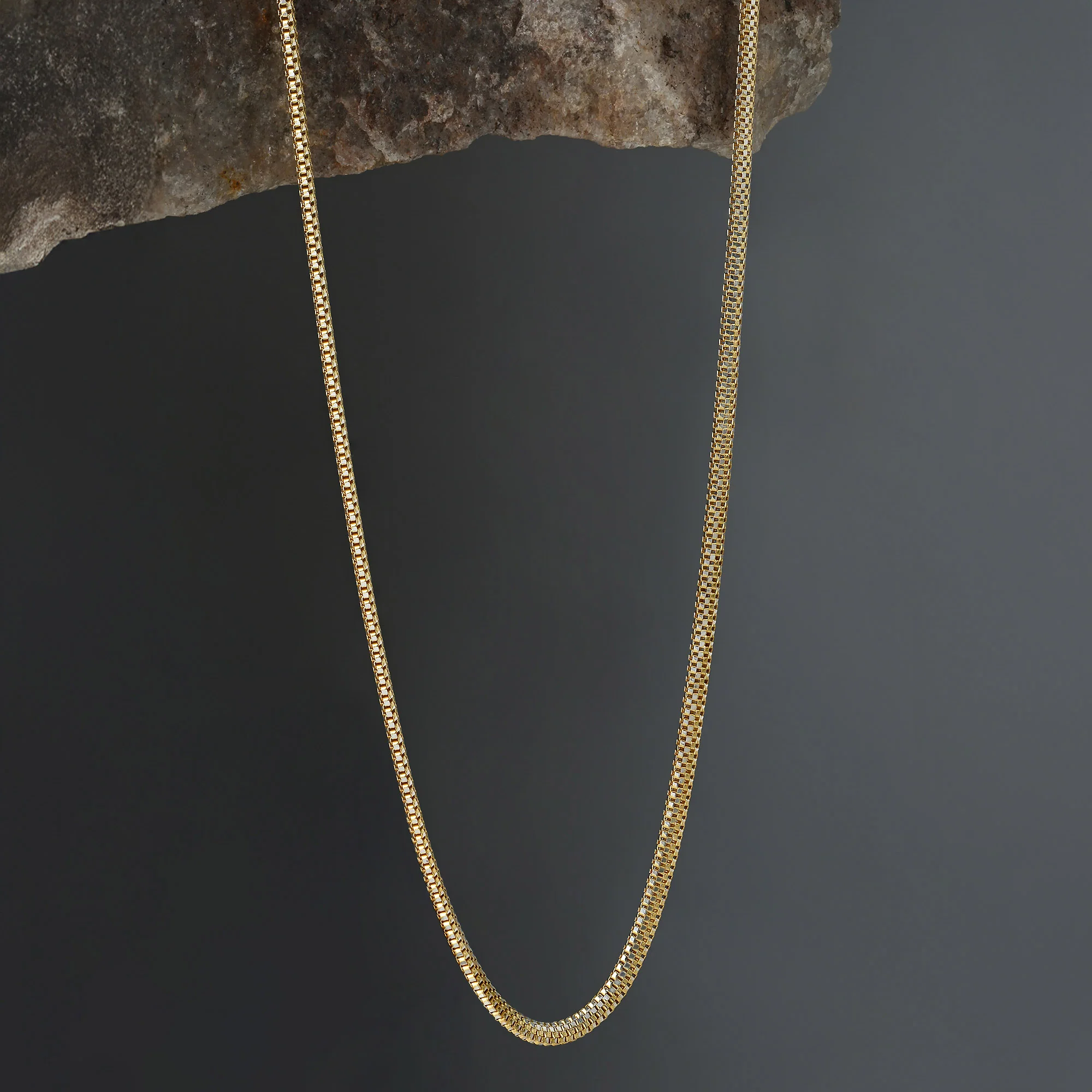 Aura Box Gold-Tone Silver Chain