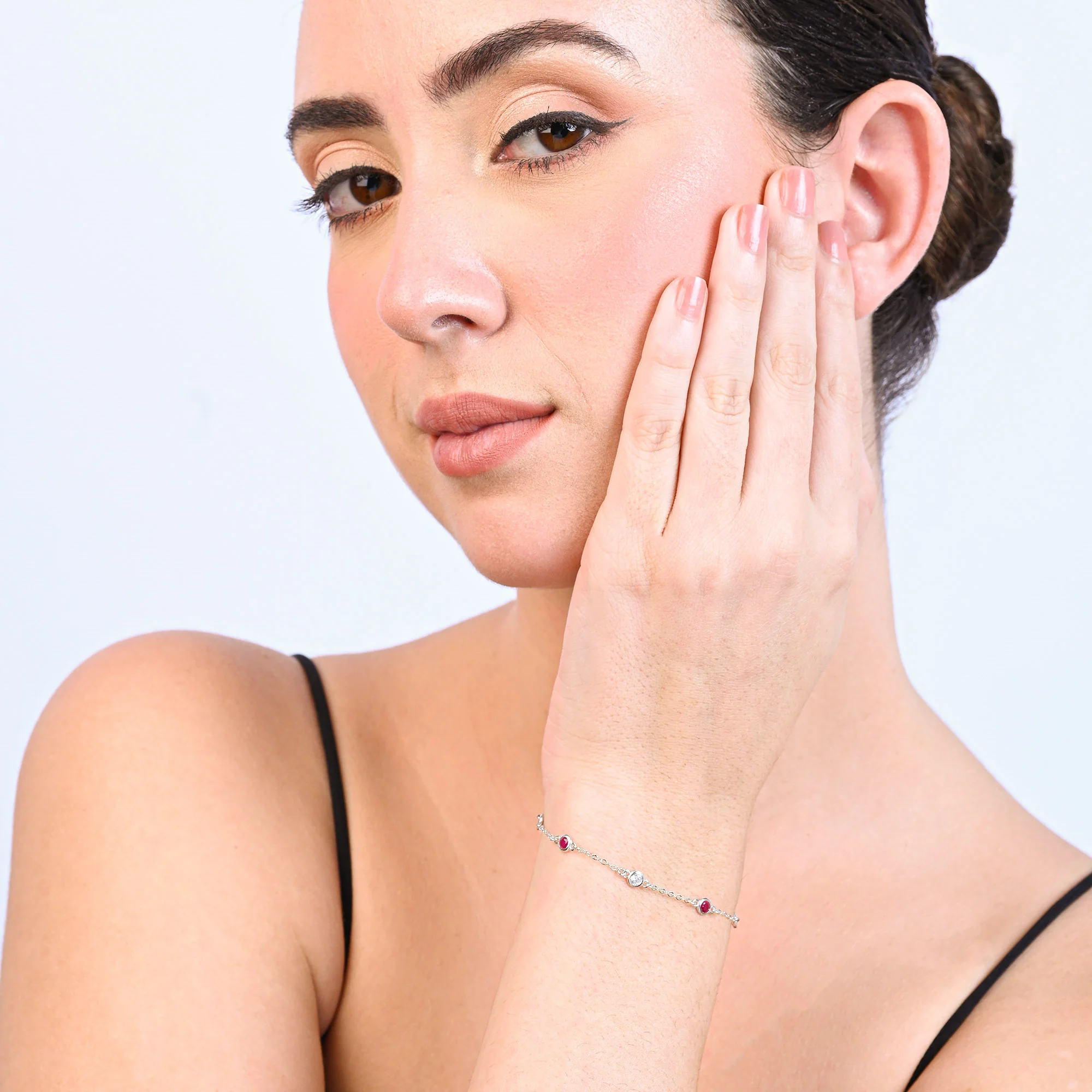 Aurora Berry Silver Bracelet - Image 4