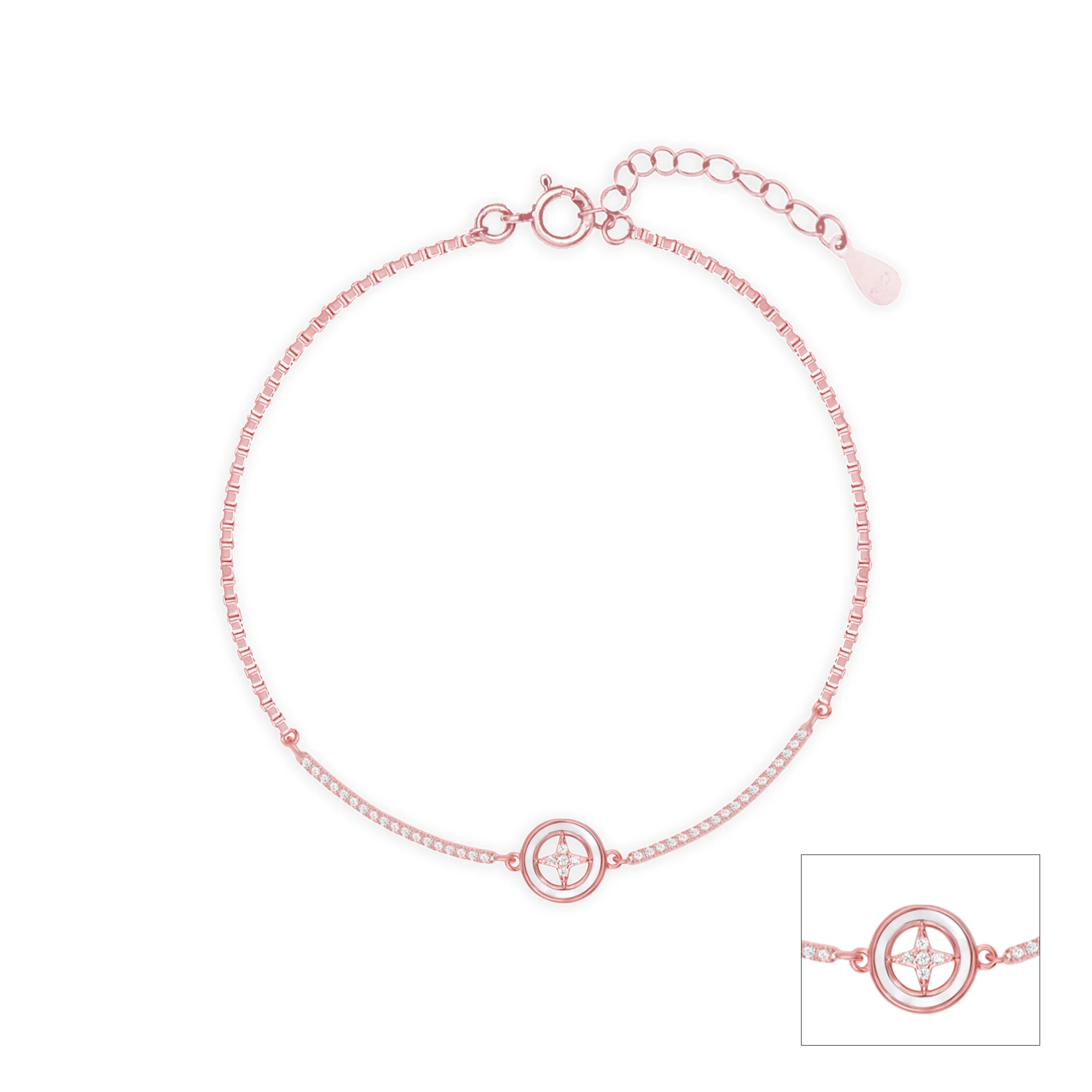Aurora Star Silver Anklet - Image 10