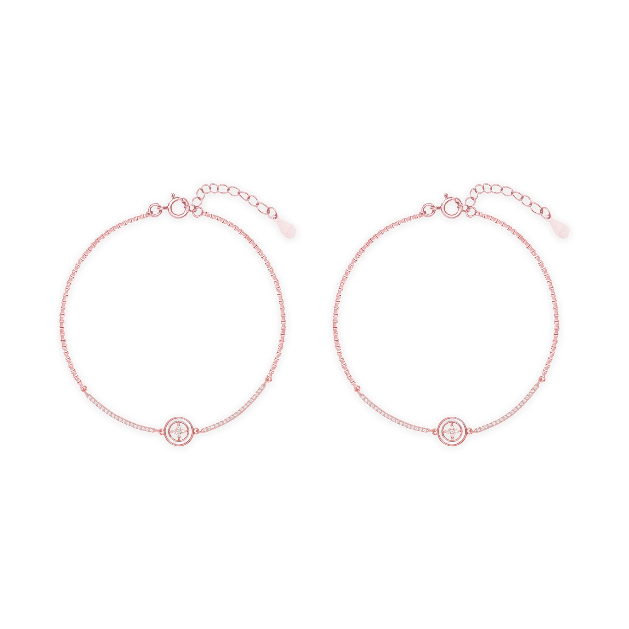 Aurora Star Silver Anklet - Image 14