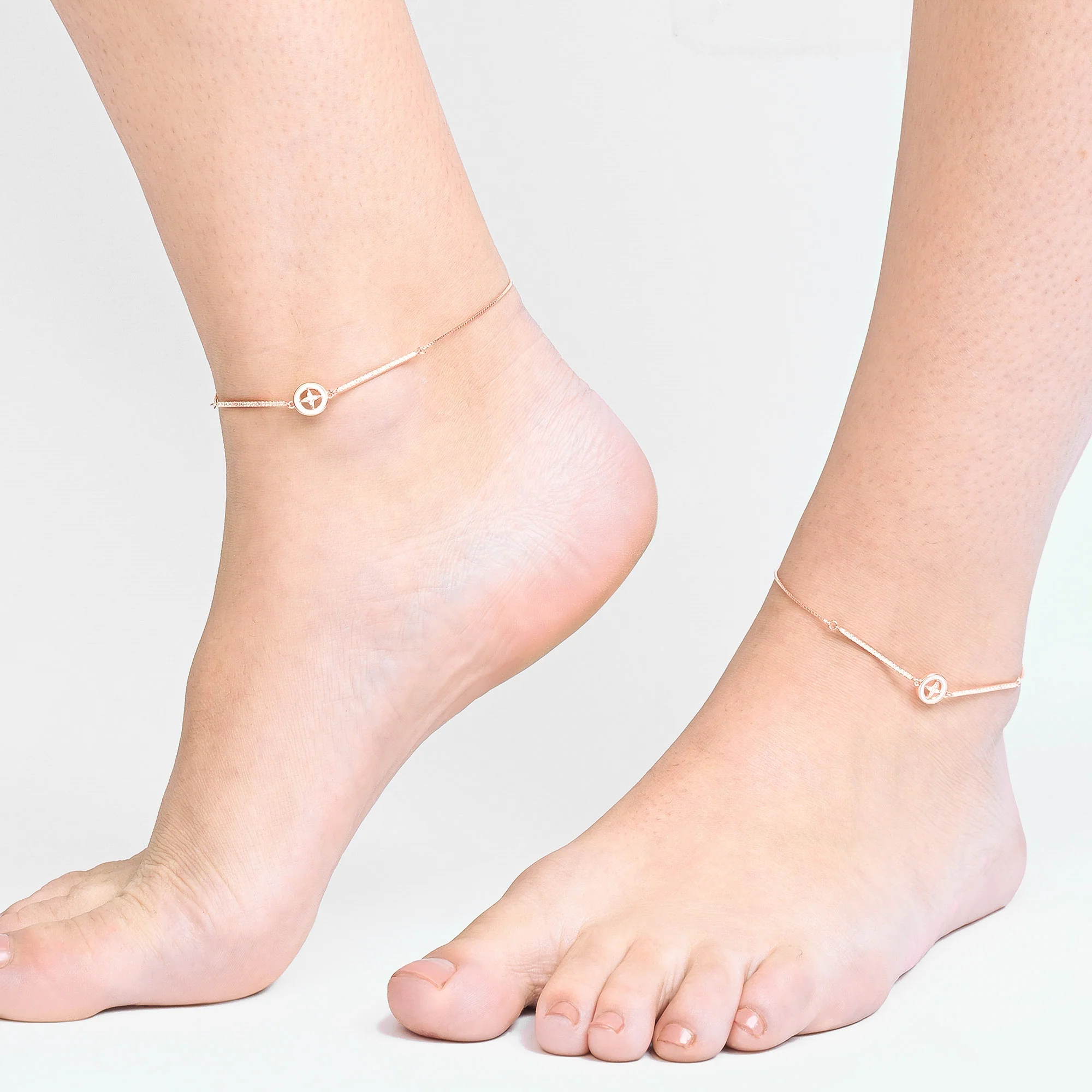 Aurora Star Silver Anklet - Image 17